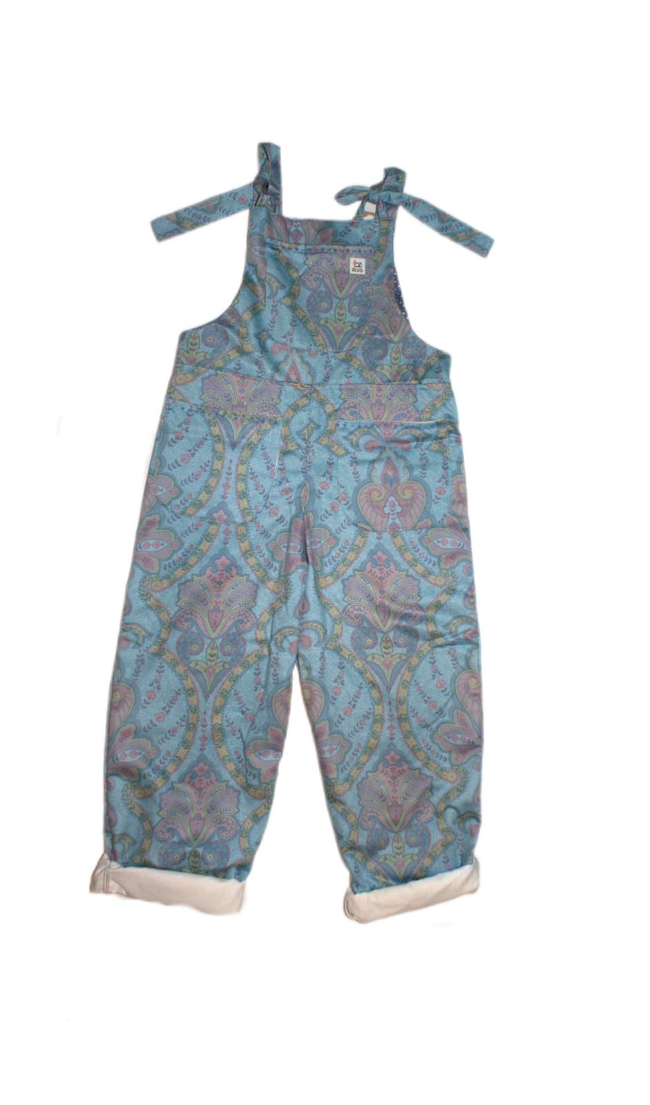 Dungarees size adult 6-8. Blue paisley RelovedDesignsbyDawn