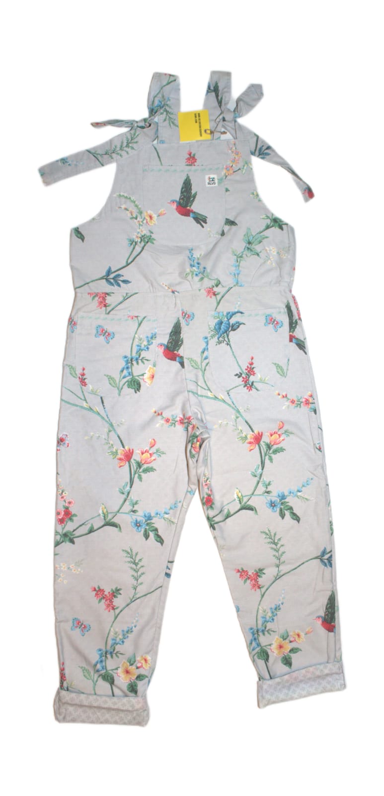 Dungarees size 10 floral and birds RelovedDesignsbyDawn