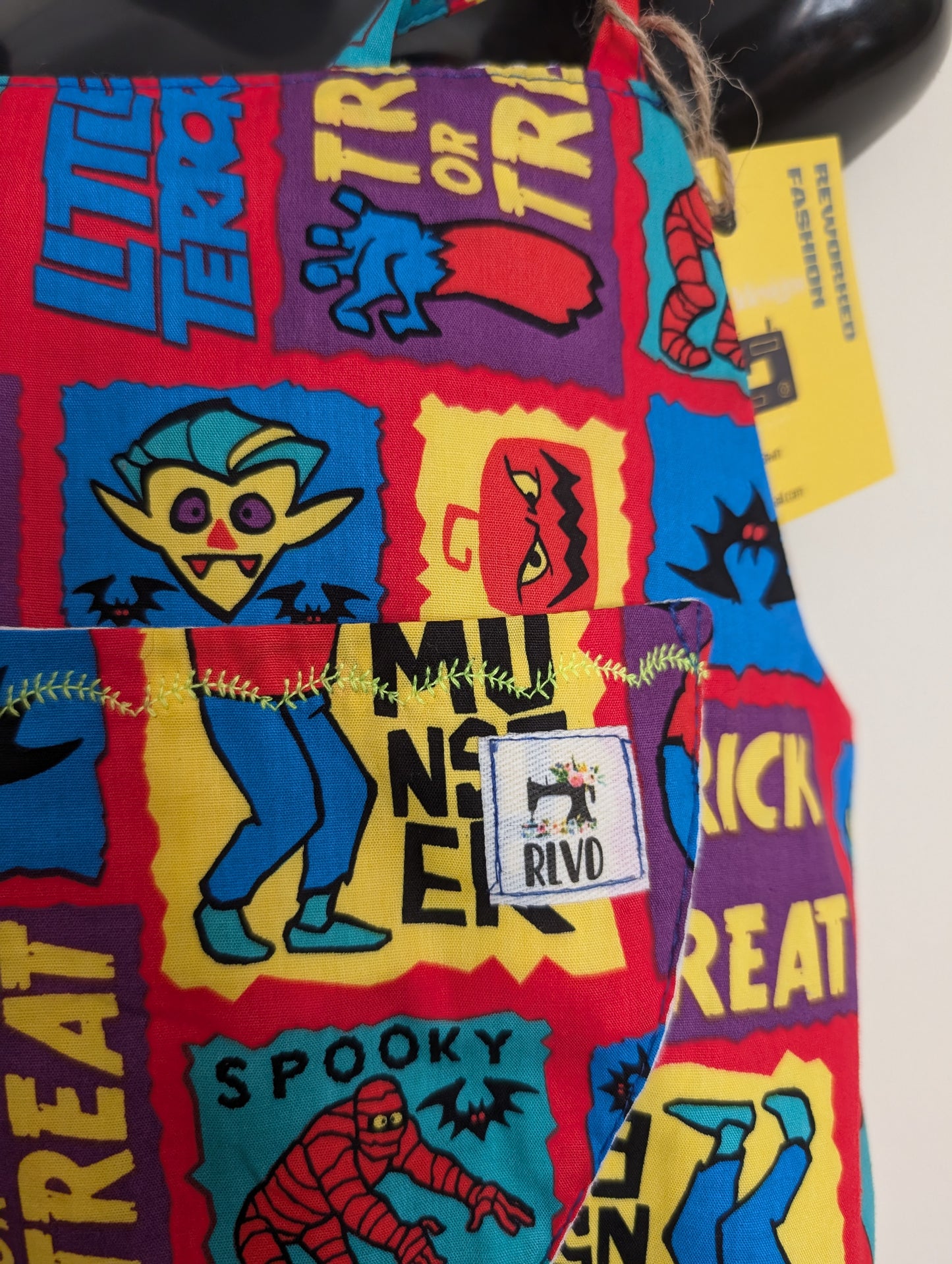 Child Dungarees, romper, age 4-5yrs Halloween monsters suit RelovedDesignsbyDawn