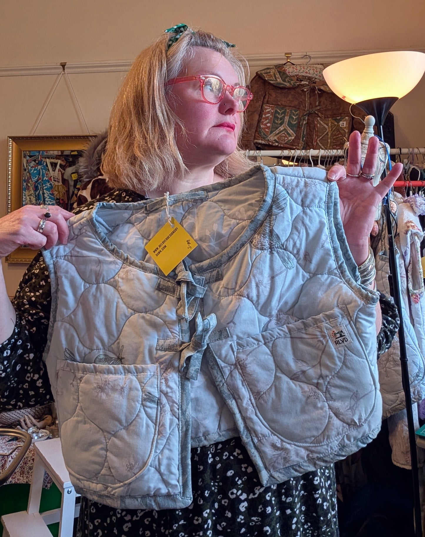 gilet 10/S, quilted waistcoat, patchwork body warmer RelovedDesignsbyDawn
