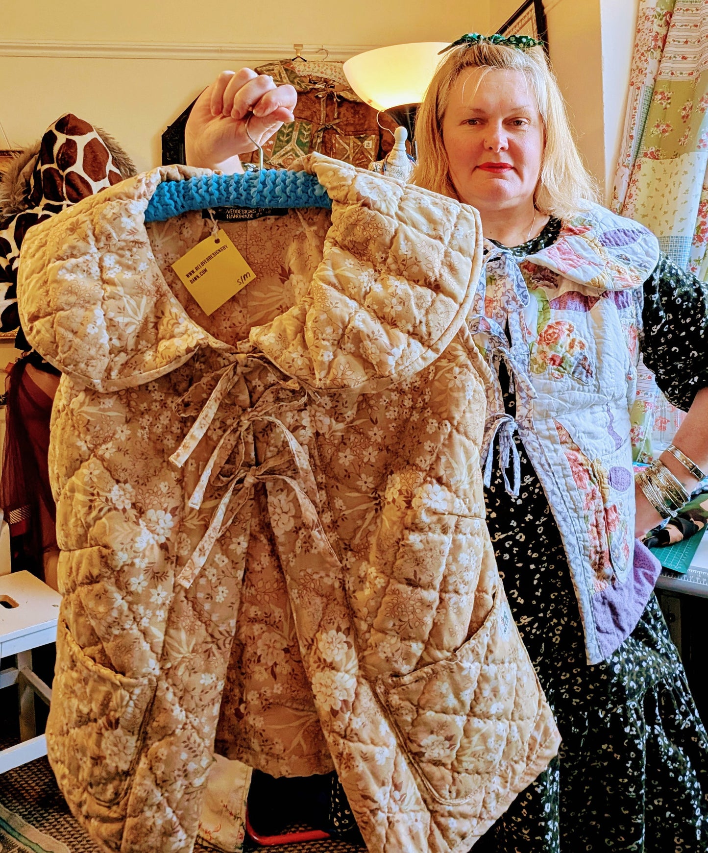 gilet 10/S, quilted waistcoat, vintage floral body warmer RelovedDesignsbyDawn