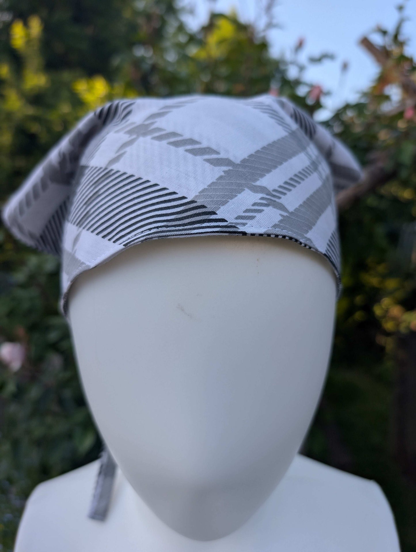 Upcycled hair scarf-handmade in Wales-Reloveddesigns by Dawn