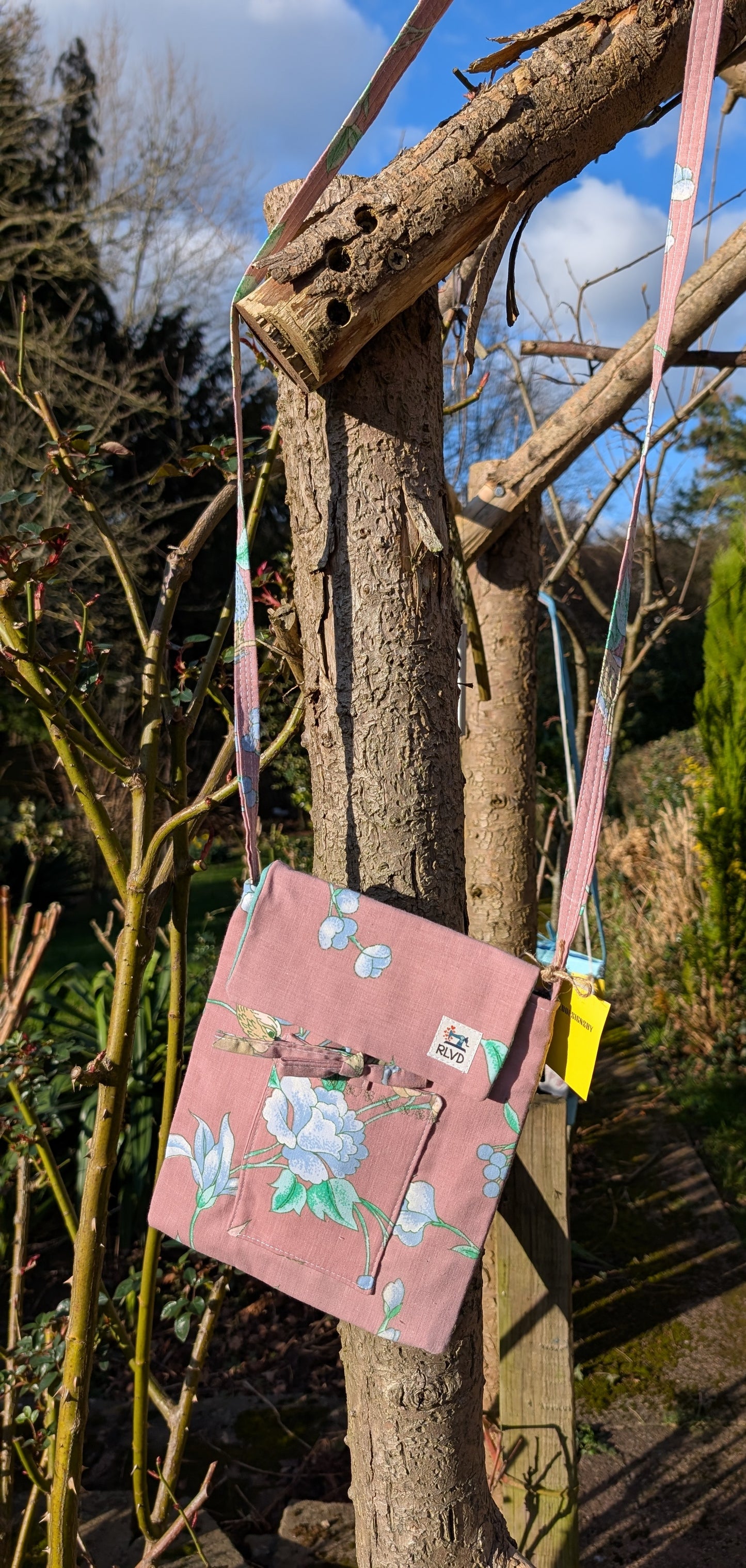 bag cross body-floral purse, shoulder bag floral-boho farm chic-floral print cottage style handbag-sustainable bag-sustainable gift