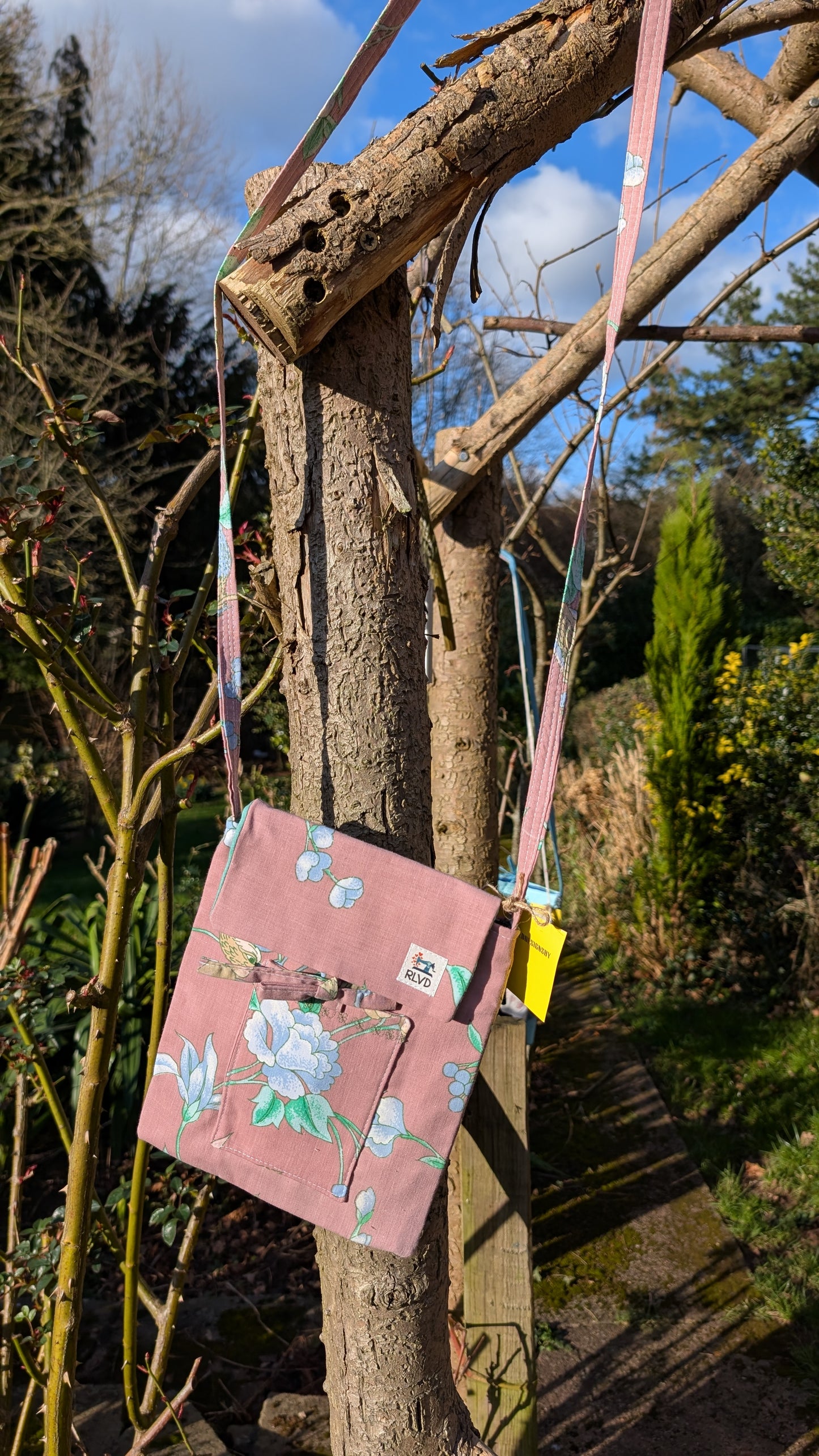 bag cross body-floral purse, shoulder bag floral-boho farm chic-floral print cottage style handbag-sustainable bag-sustainable gift