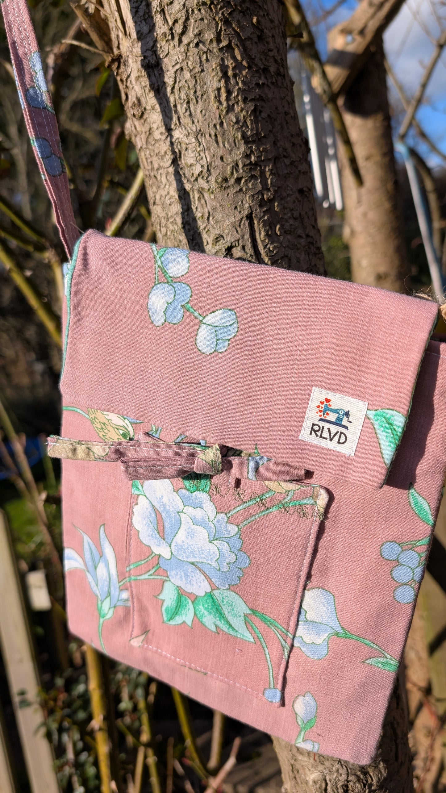 bag cross body-floral purse, shoulder bag floral-boho farm chic-floral print cottage style handbag-sustainable bag-sustainable gift
