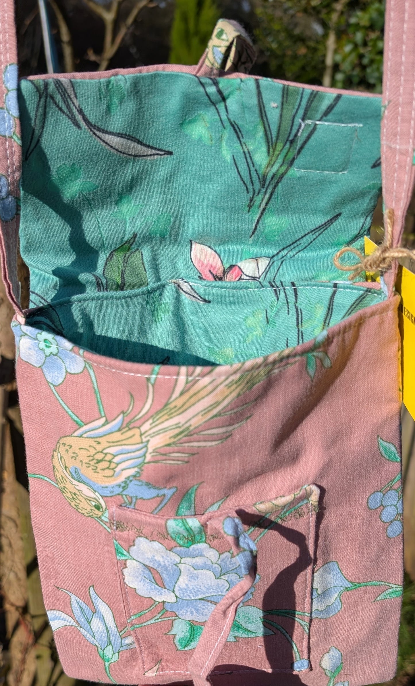 bag cross body-floral purse, shoulder bag floral-boho farm chic-floral print cottage style handbag-sustainable bag-sustainable gift