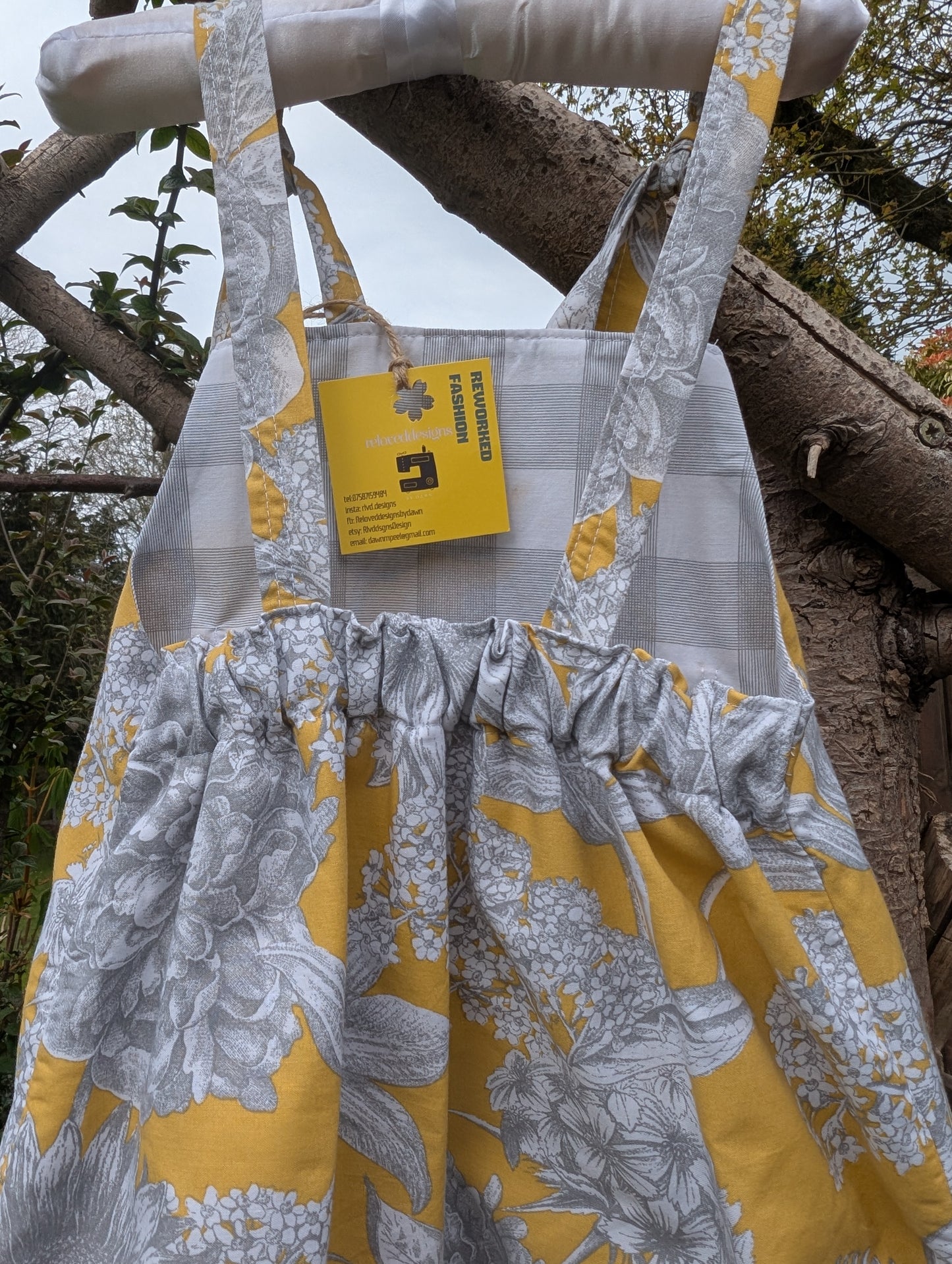 Child Dungarees-romper-age 4-5yrs-sun flower playsuit-reworked kids fashion-summer outfit child-floral dungarees balloon leg child.