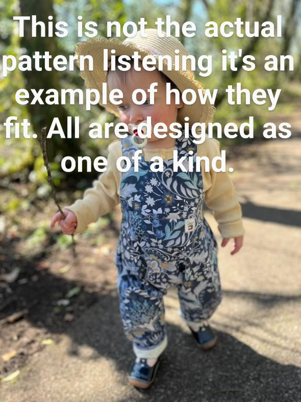 Child Dungarees-romper-age 4-5yrs-sun flower playsuit-reworked kids fashion-summer outfit child-floral dungarees balloon leg child.