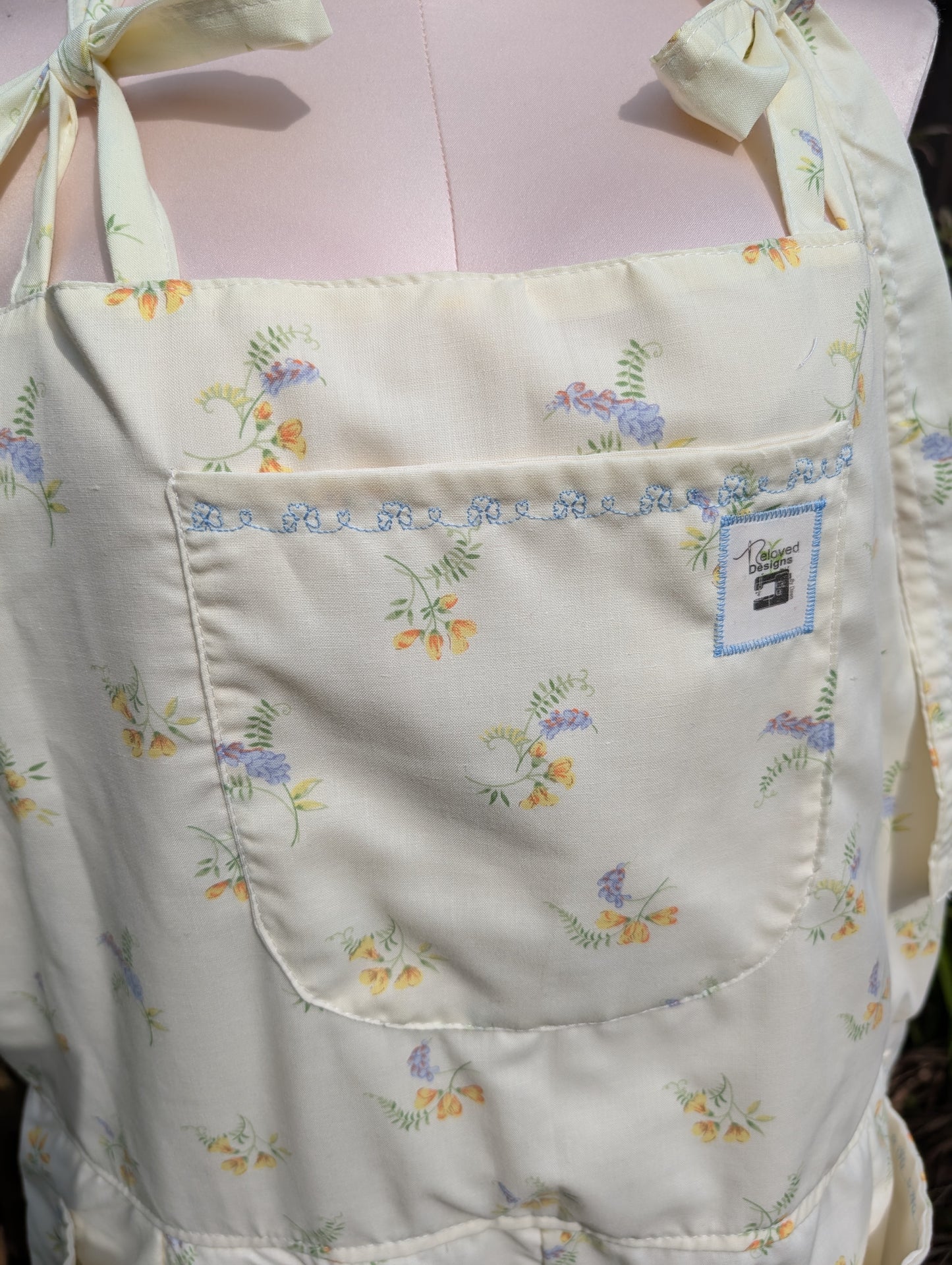 Dungarees-size 14-cottage style floral dungarees-jumpsuit-all-in-one-pantsuit-vintage floral pattern-whimsy-barn-cropped dungarees-summer