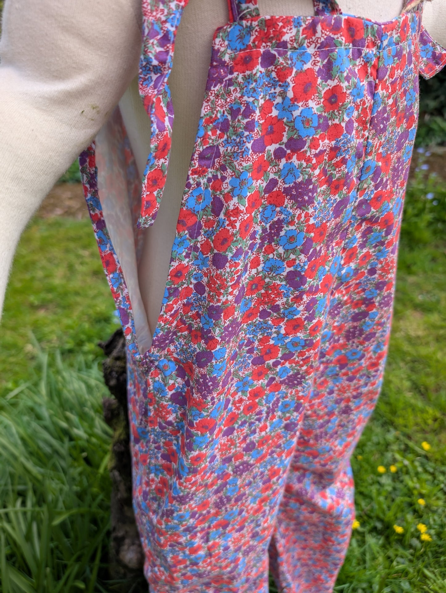 Dungarees child- romper-age 9-10yrs-playsuit-jumpsuit- floral kids clothes-sustainable kids outfit-pretty child clothes-summer child-holiday
