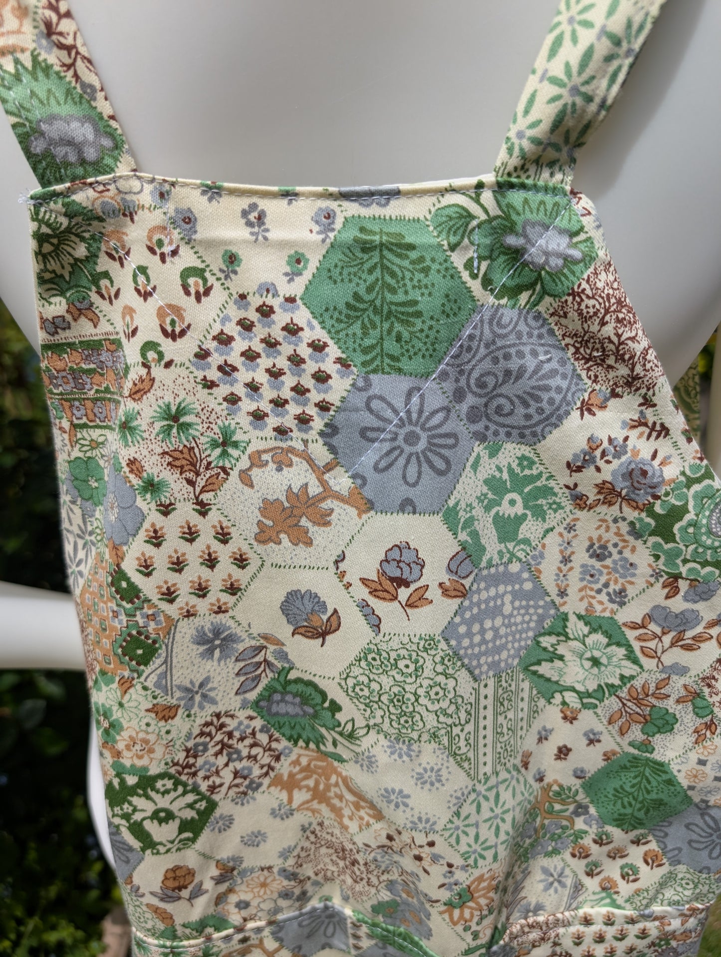 dungarees size 14-floral clothing-overalls-all in one-jumpsuit-cotton dungarees-reworked clothing