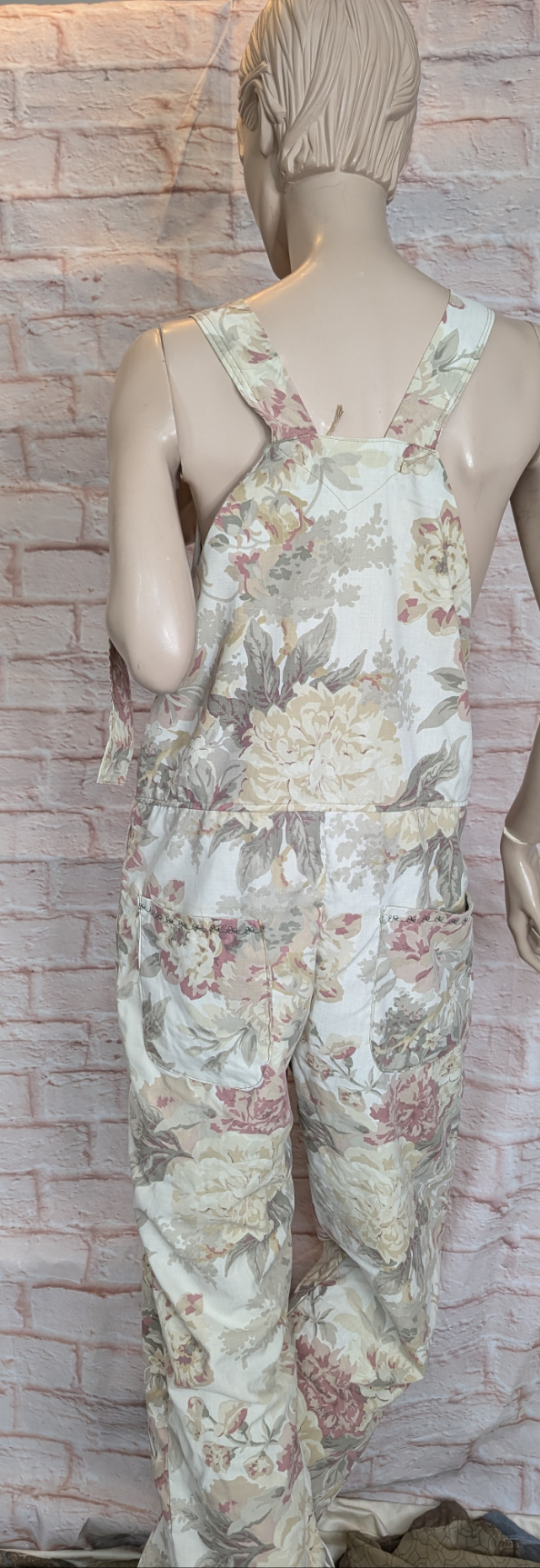 dungarees size 12, vintage m&s print floral RelovedDesignsbyDawn