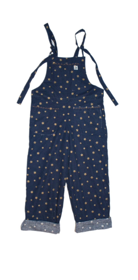 Dungarees size adult 6-8. Blue and gold stars RelovedDesignsbyDawn