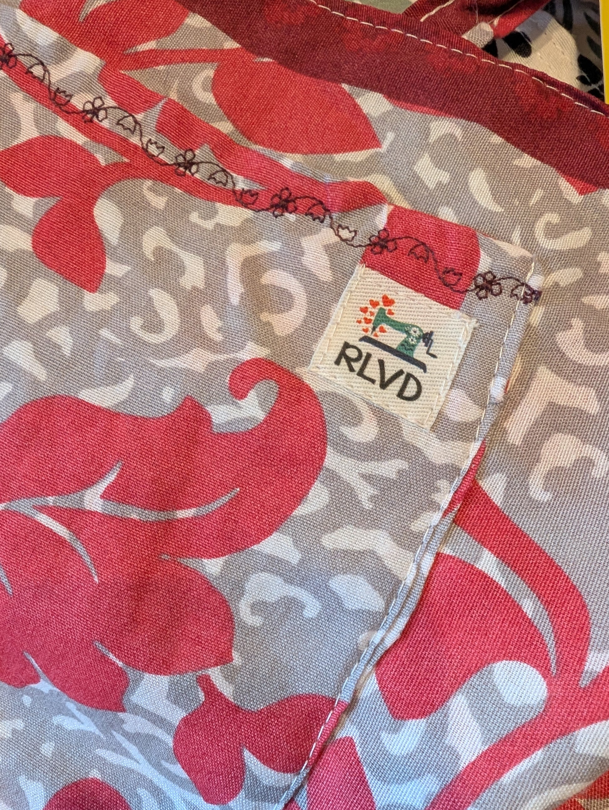 Dungarees size 12, ethnic floral RelovedDesignsbyDawn