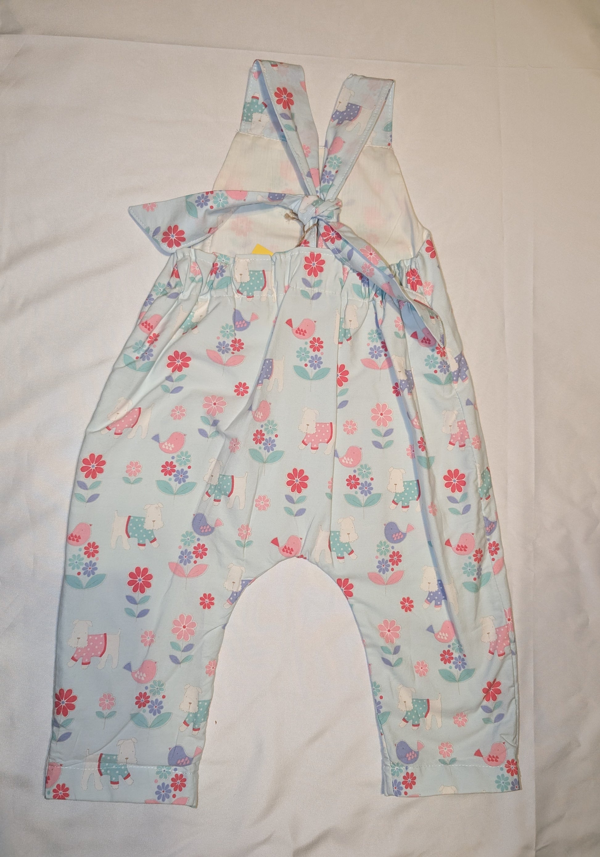 Baby Dungarees age 12/18 months, little Dungarees child, dogs print baby romper, dogs pattern baby suit, cute baby dungarees girl, gift for baby girl. RelovedDesignsbyDawn