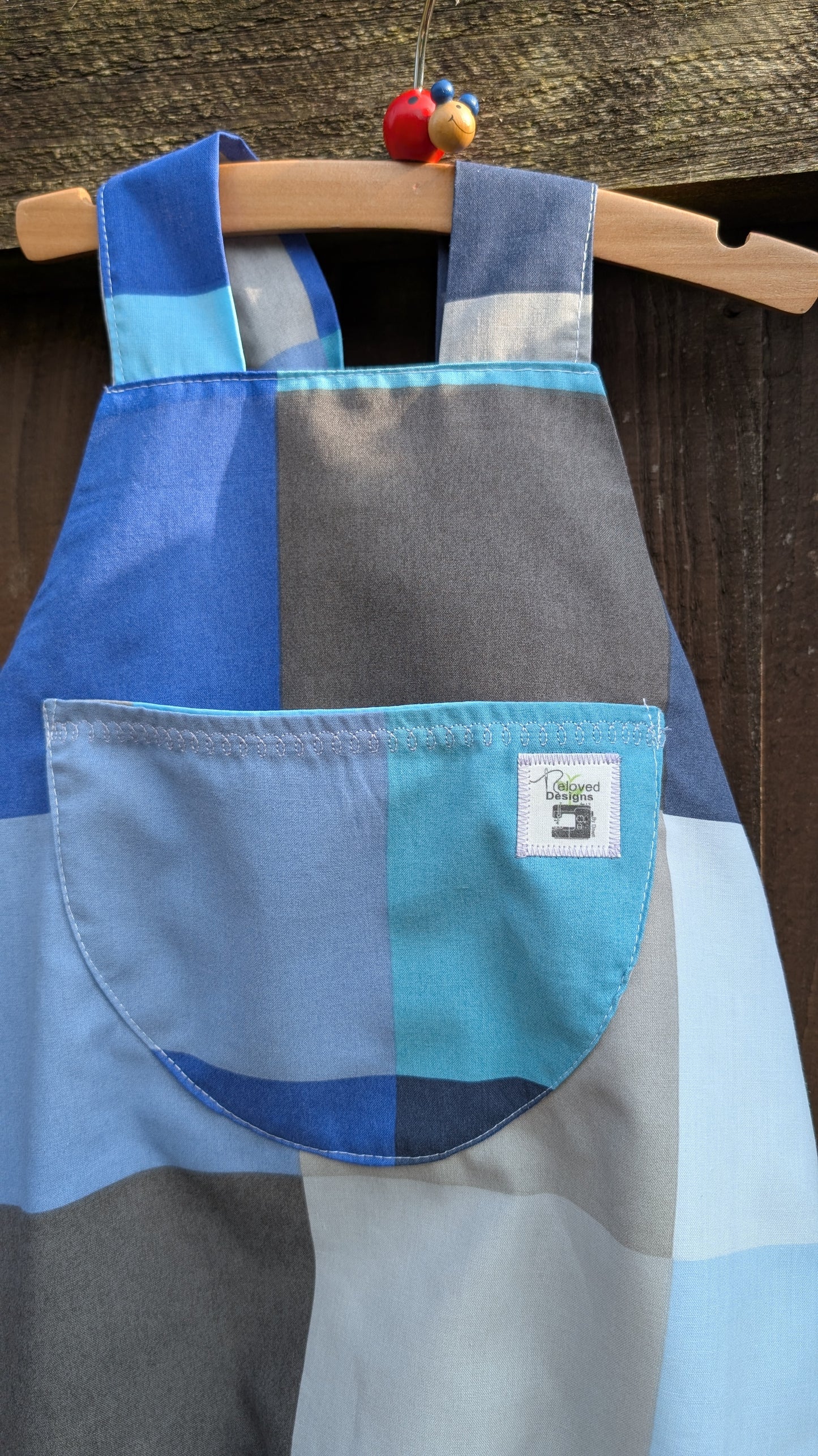 Baby Dungarees, romper, age 12-18m child's dungarees, check dungarees baby, baby all in one, baby suit, sustainable baby gift.