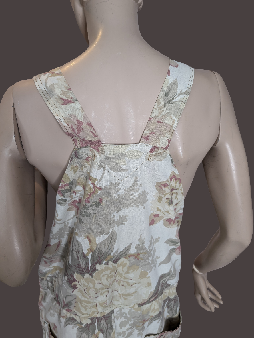 dungarees size 12, vintage m&s print floral RelovedDesignsbyDawn