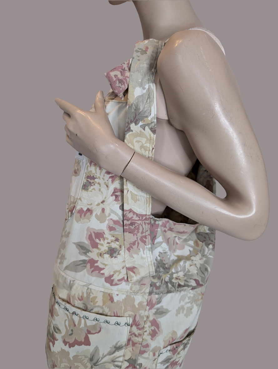 dungarees size 12, vintage m&s print floral RelovedDesignsbyDawn