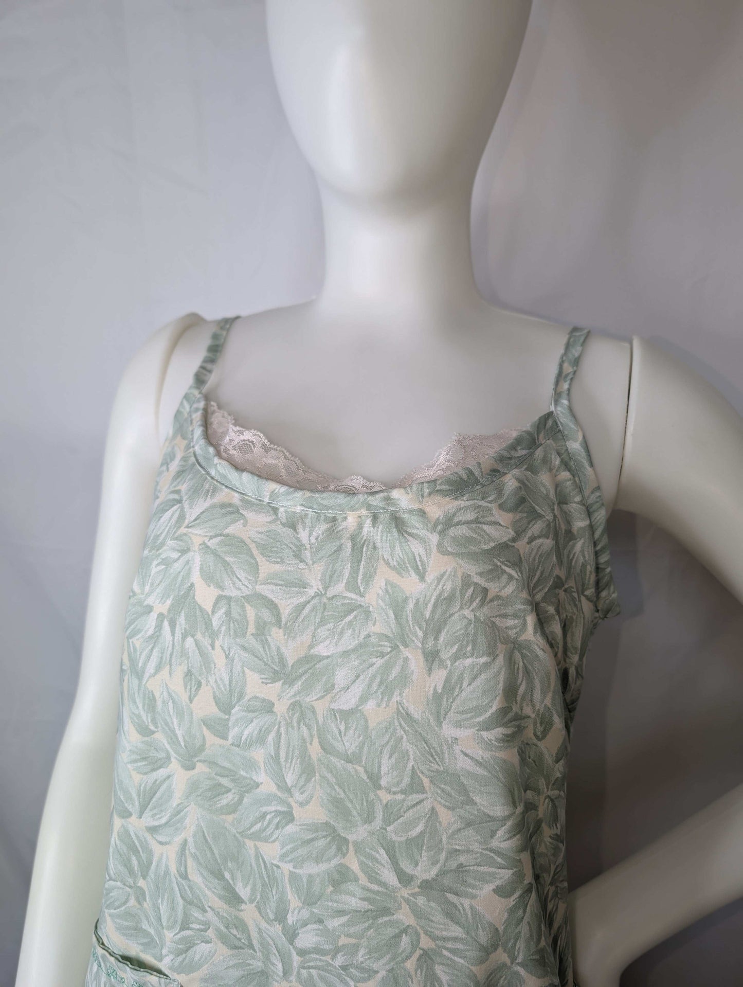 Strappy dress size 12, pretty dress, ladies clothing, plants dress, mid length dress, sleeveless dress, summer dress,reworked dress