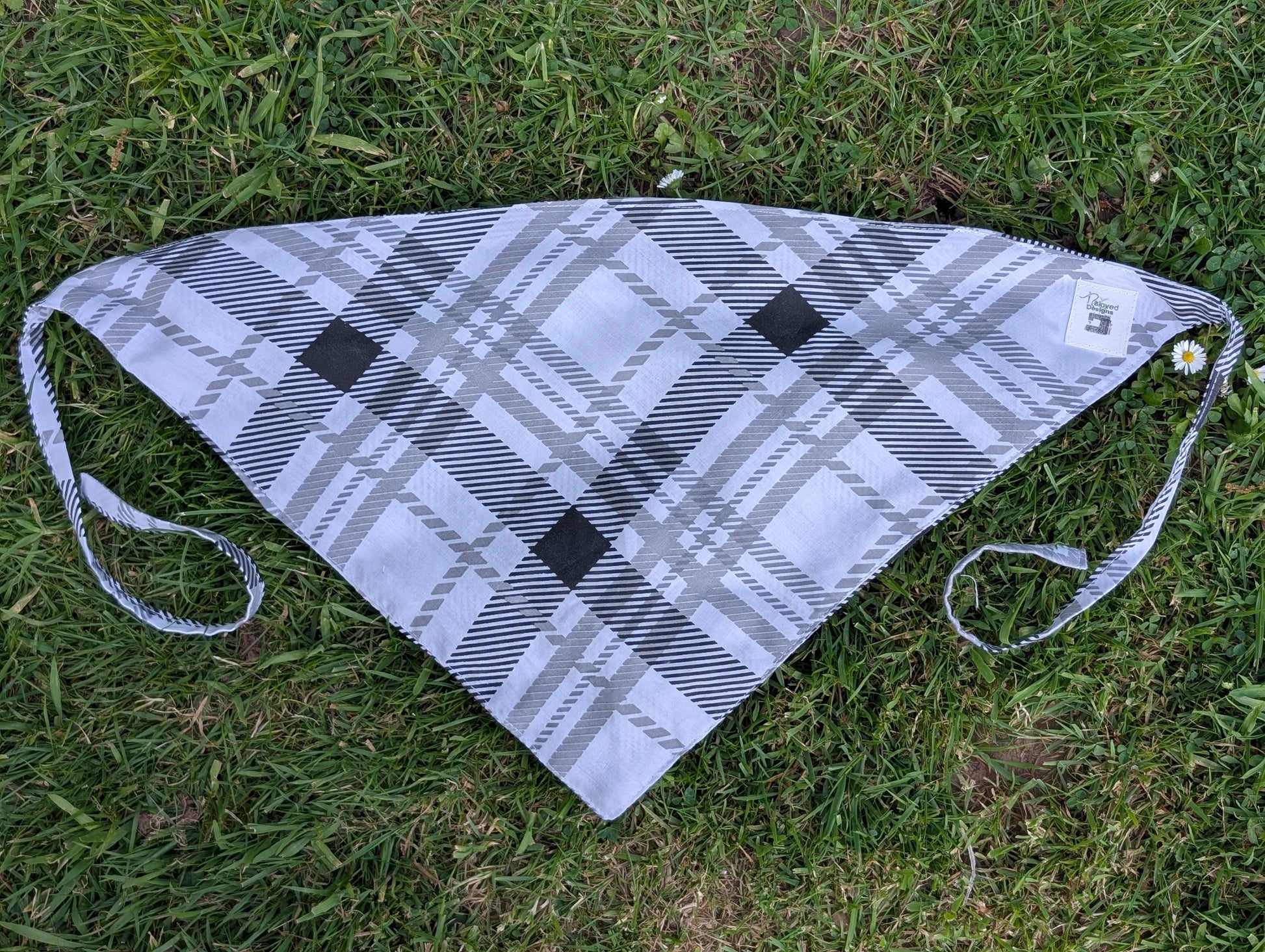 Upcycled hair scarf-handmade in Wales-Reloveddesigns by Dawn