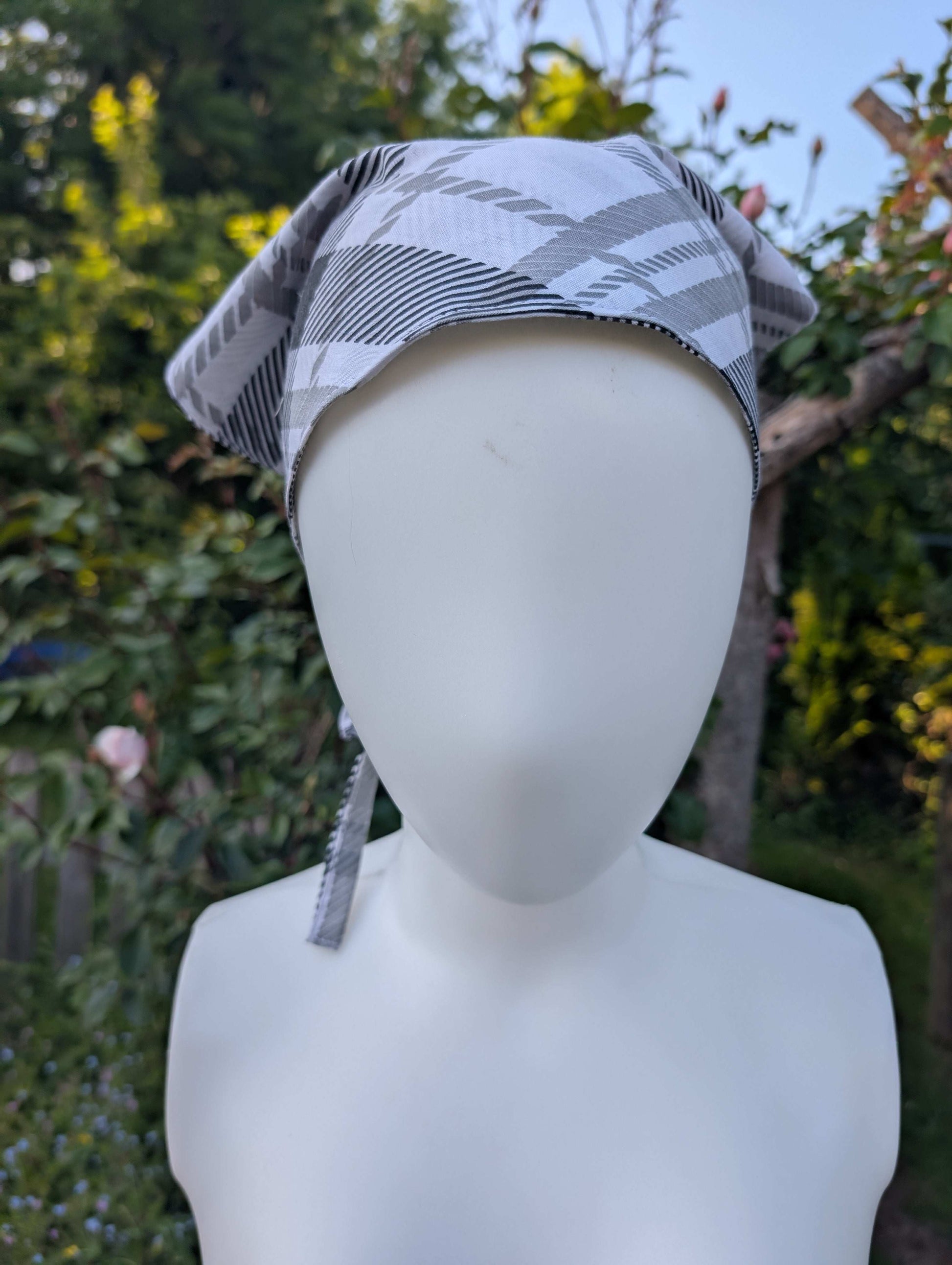 Upcycled hair scarf-handmade in Wales-Reloveddesigns by Dawn