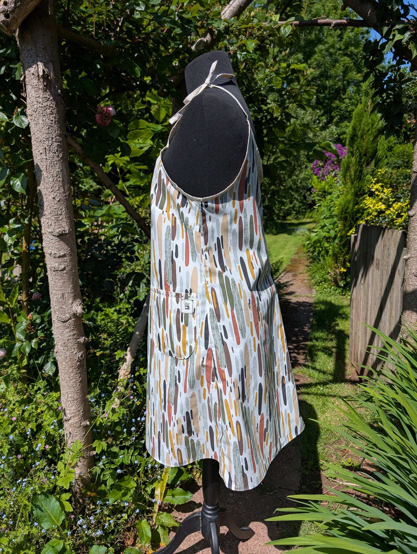 Strappy dress size 18, pretty dress, ladies clothing, stripes dress, mid length dress, sleeveless dress, summer dress,reworked dress