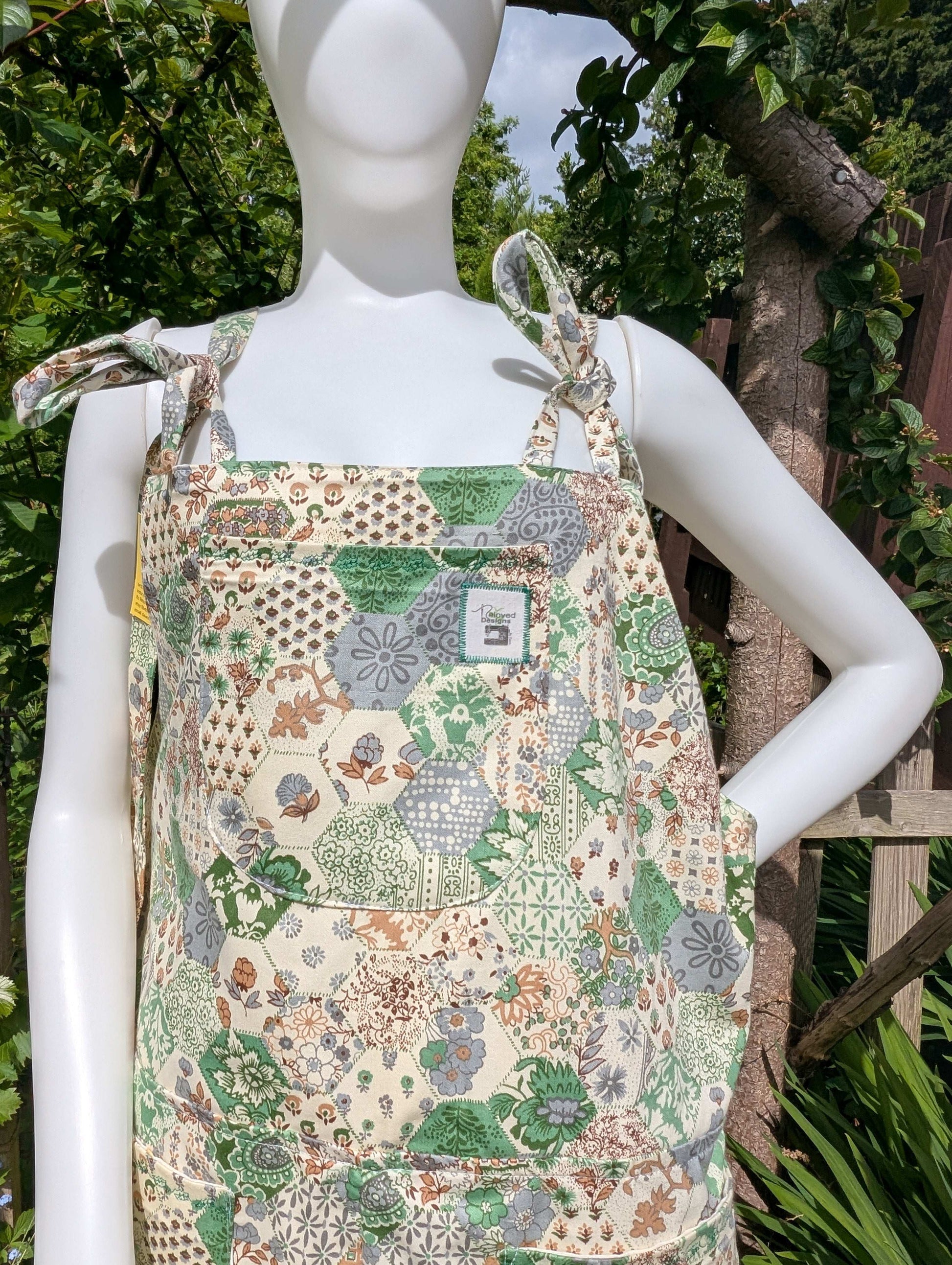 dungarees size 14-floral clothing-overalls-all in one-jumpsuit-cotton dungarees-reworked clothing