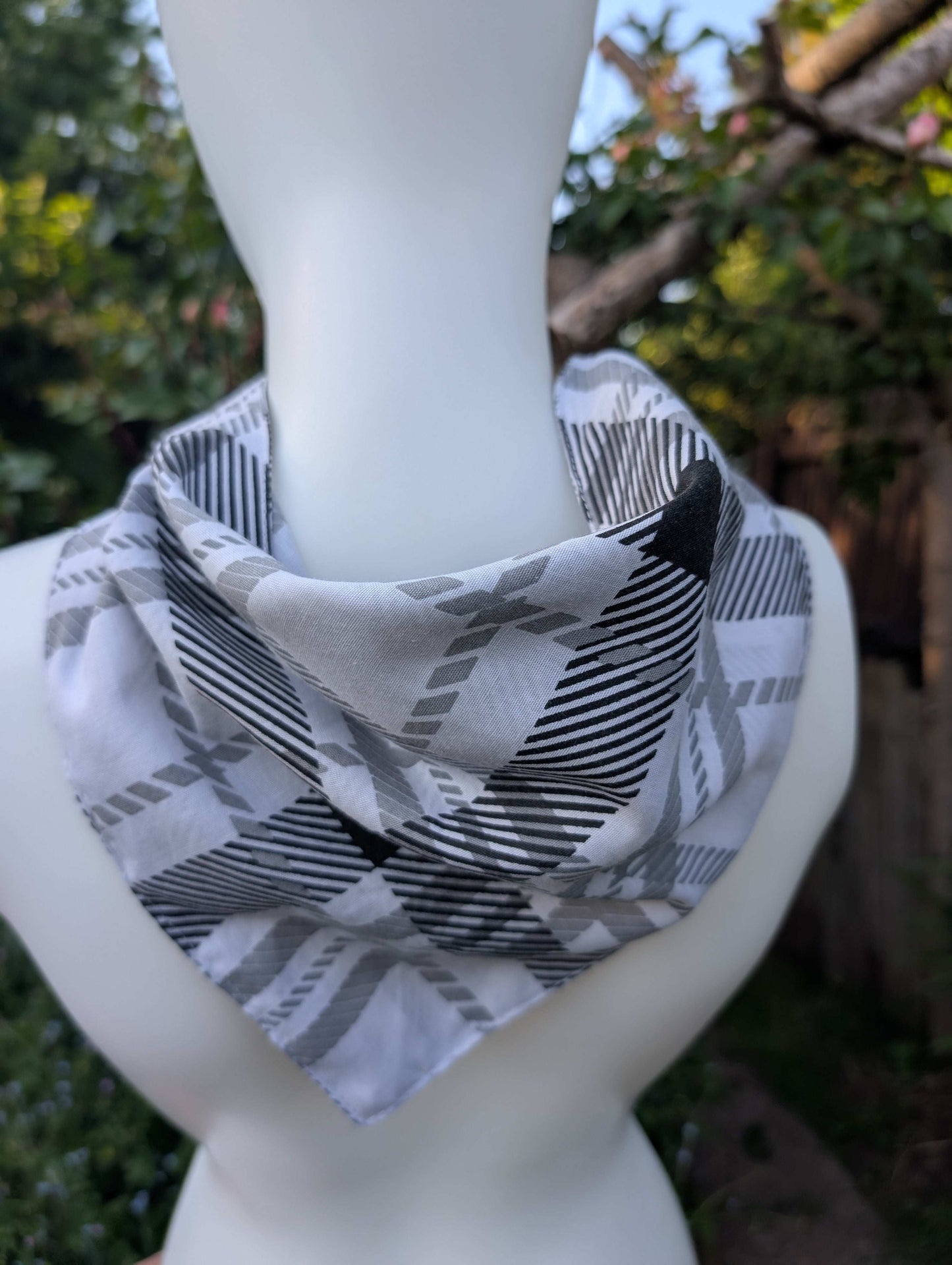 Upcycled hair scarf-handmade in Wales-Reloveddesigns by Dawn