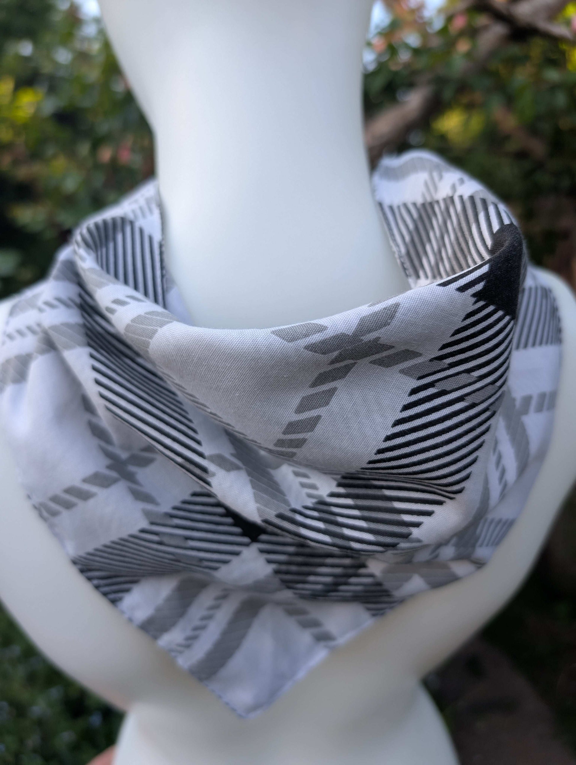 Upcycled hair scarf-handmade in Wales-Reloveddesigns by Dawn