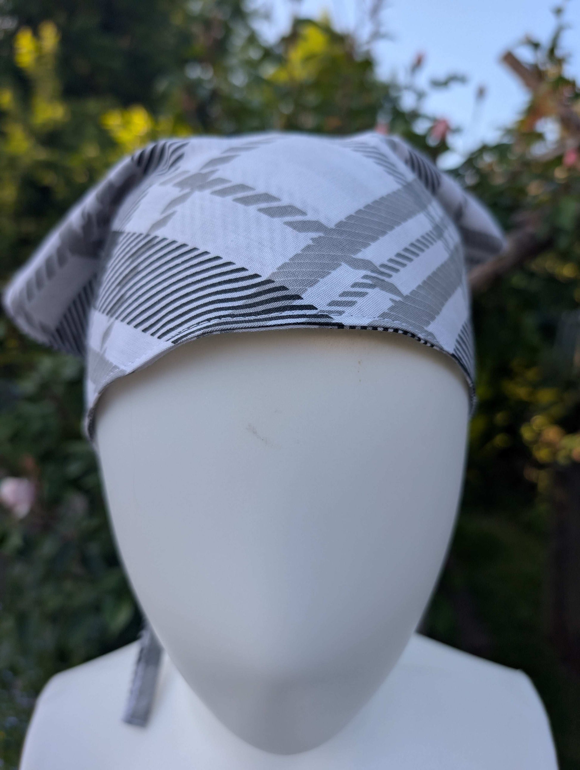 Upcycled hair scarf-handmade in Wales-Reloveddesigns by Dawn