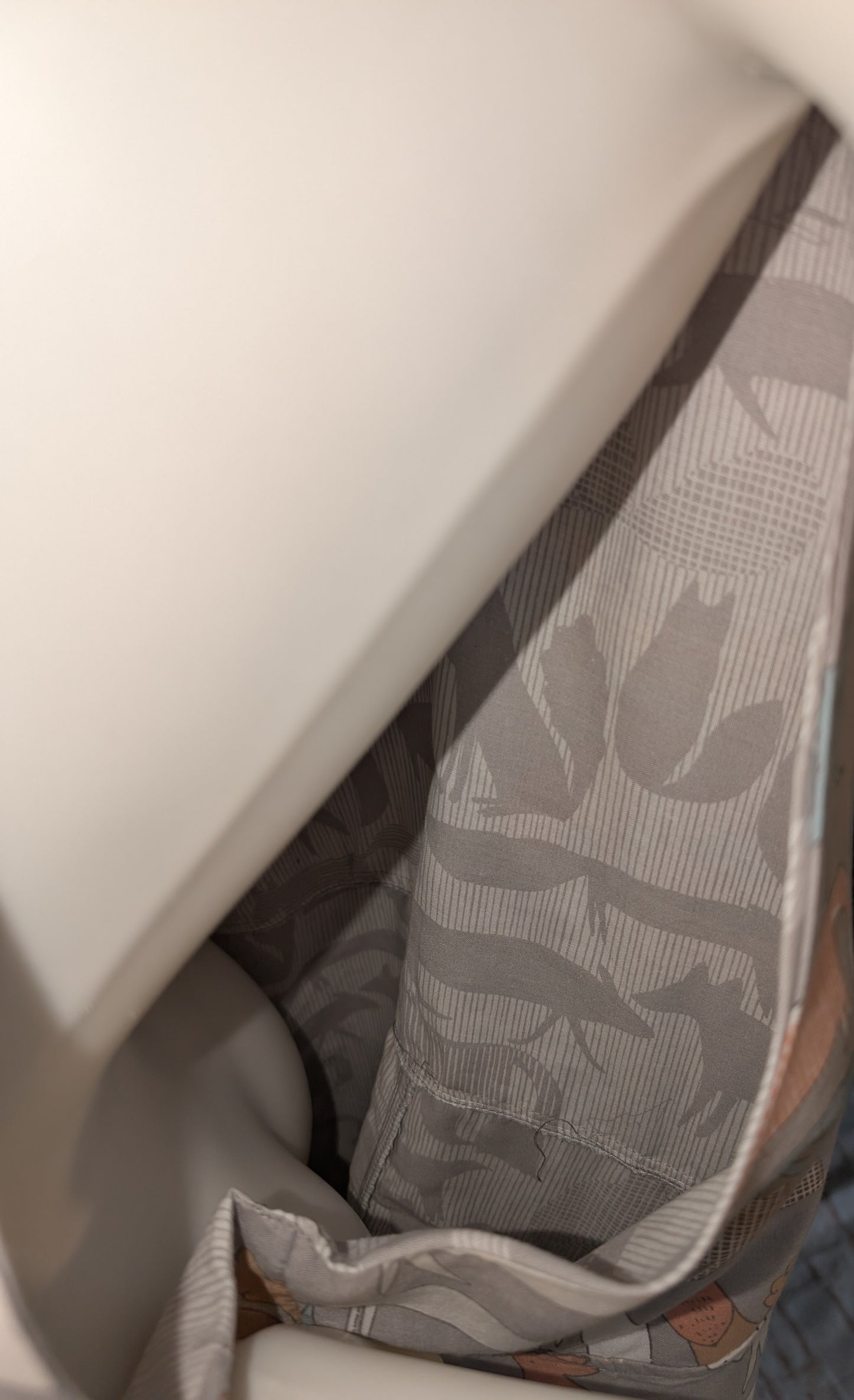 Upcycled Tie-Top Dungarees: foxes pattern, Plus Size 22