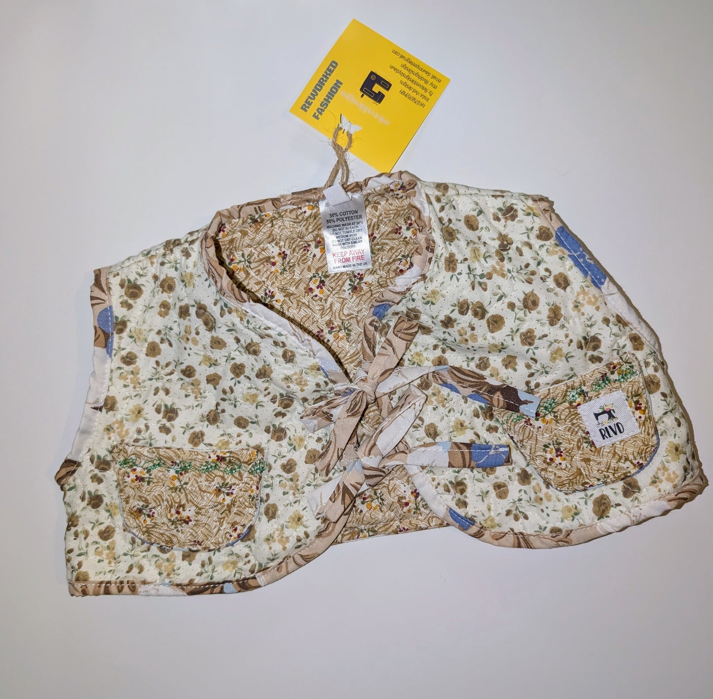 child's quilted gilet-waist coat, age 2-3. reworked babywear.