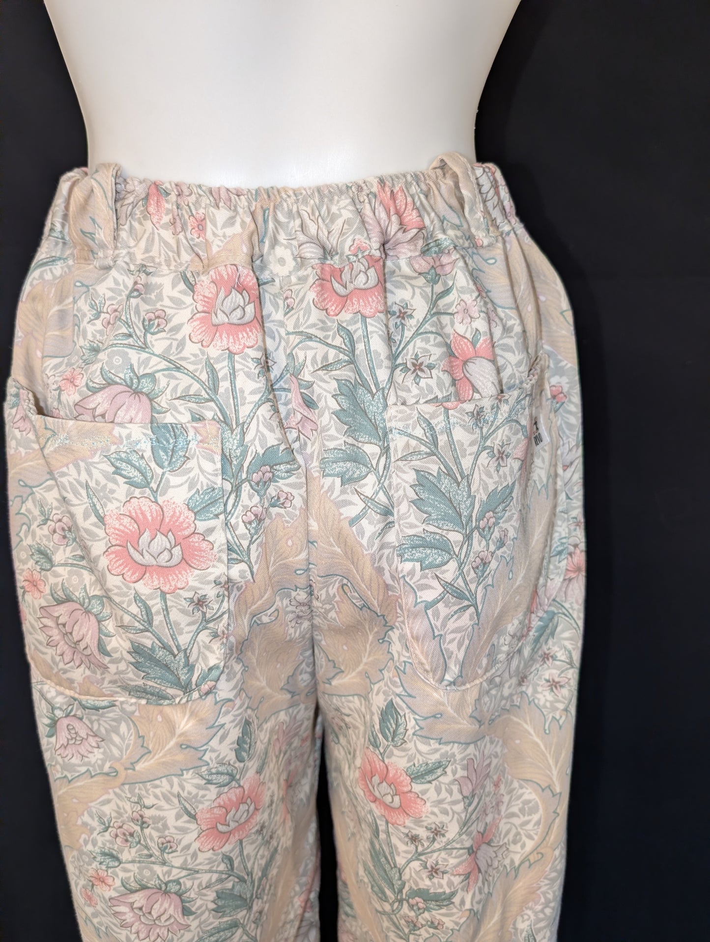 Reworked Floral Wide Leg Trousers: Size 16 Pants