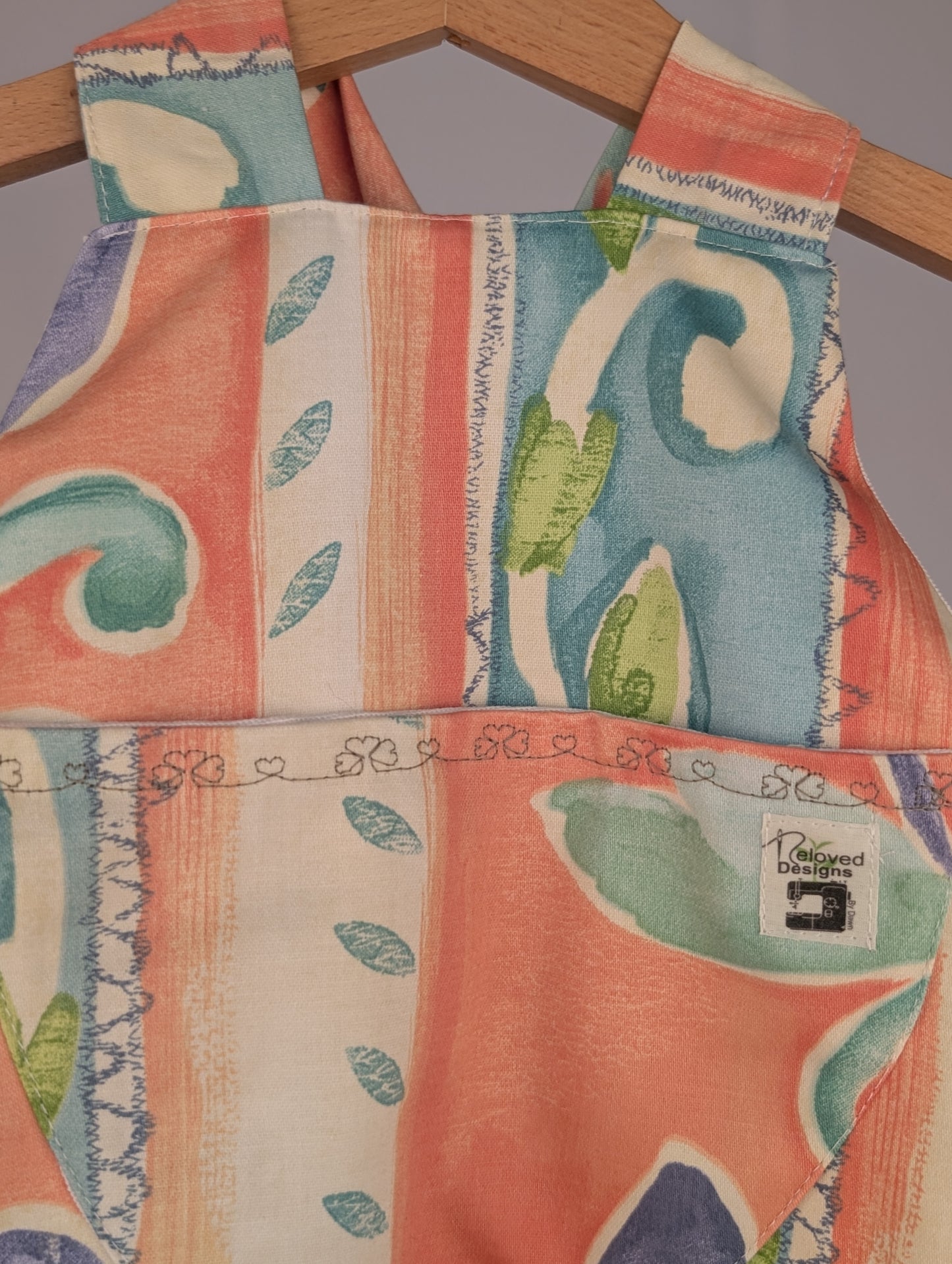 Dungarees,cute vintage tulip romper,(12-18m)  sustainable children's gift.