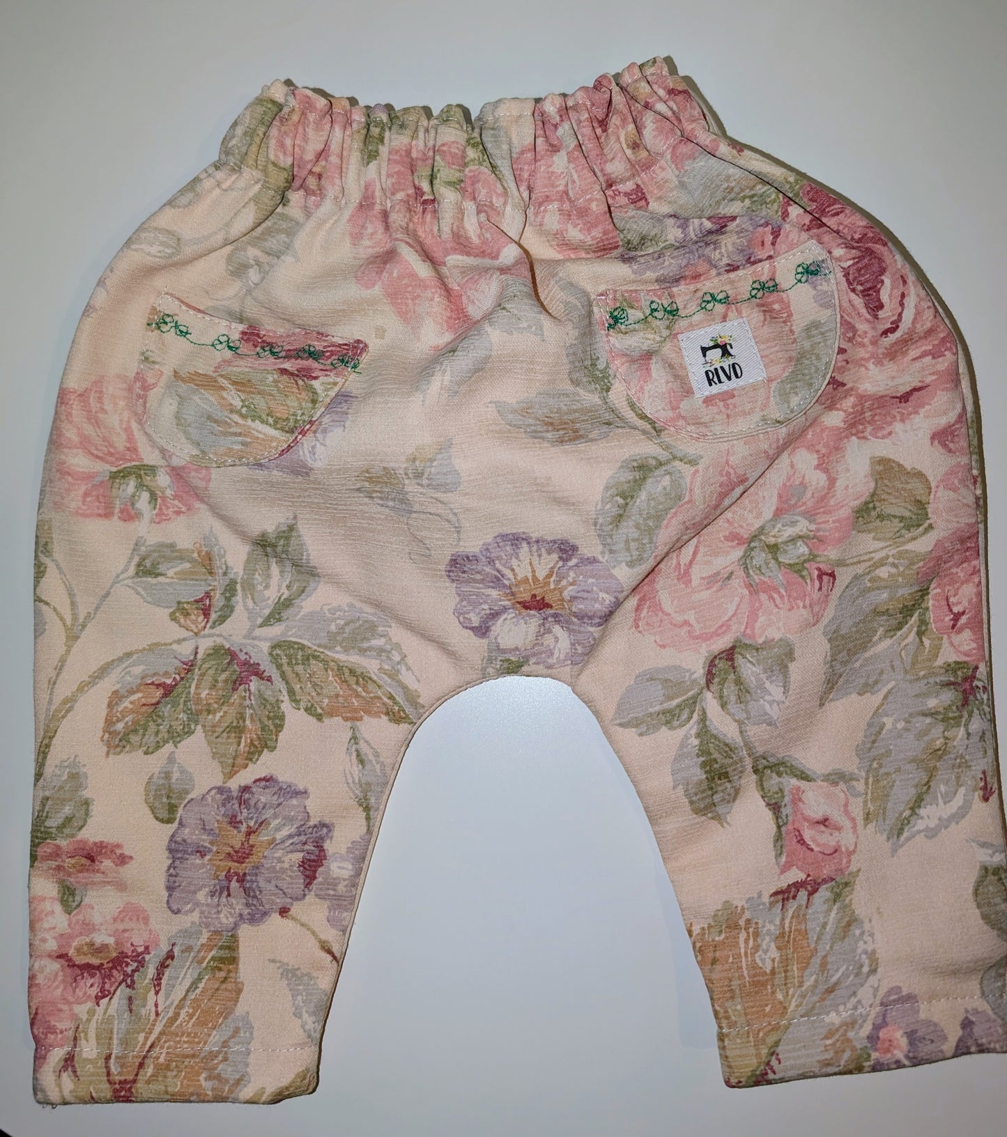 Baby trouser-pants. age 3-6m (vintage rose)