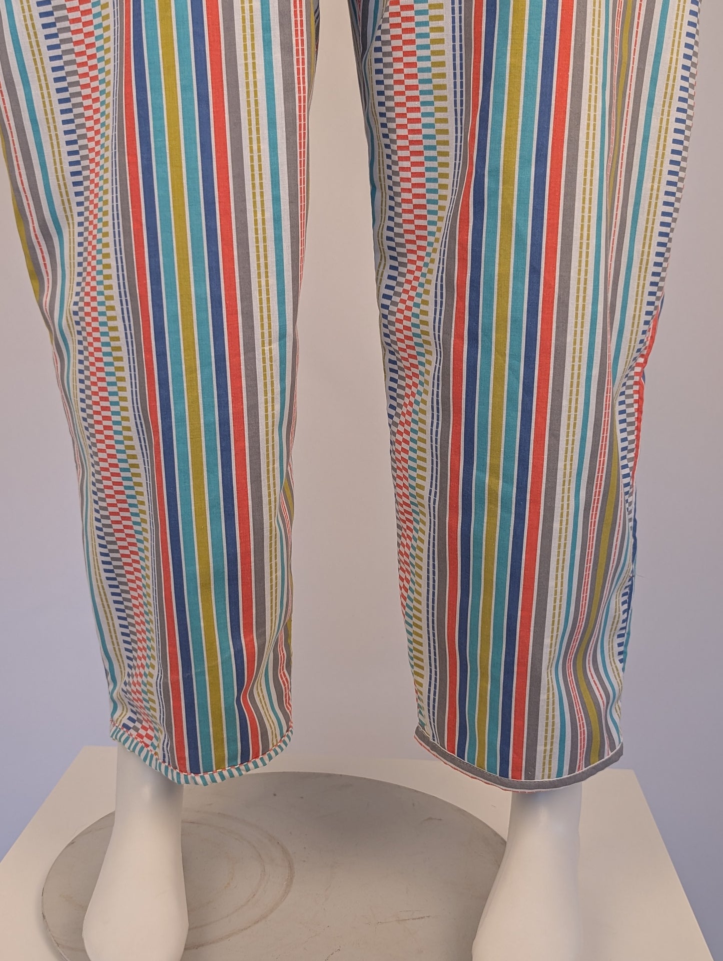 dungarees size 10 multi coloured stripe Dungarees, bright overalls.