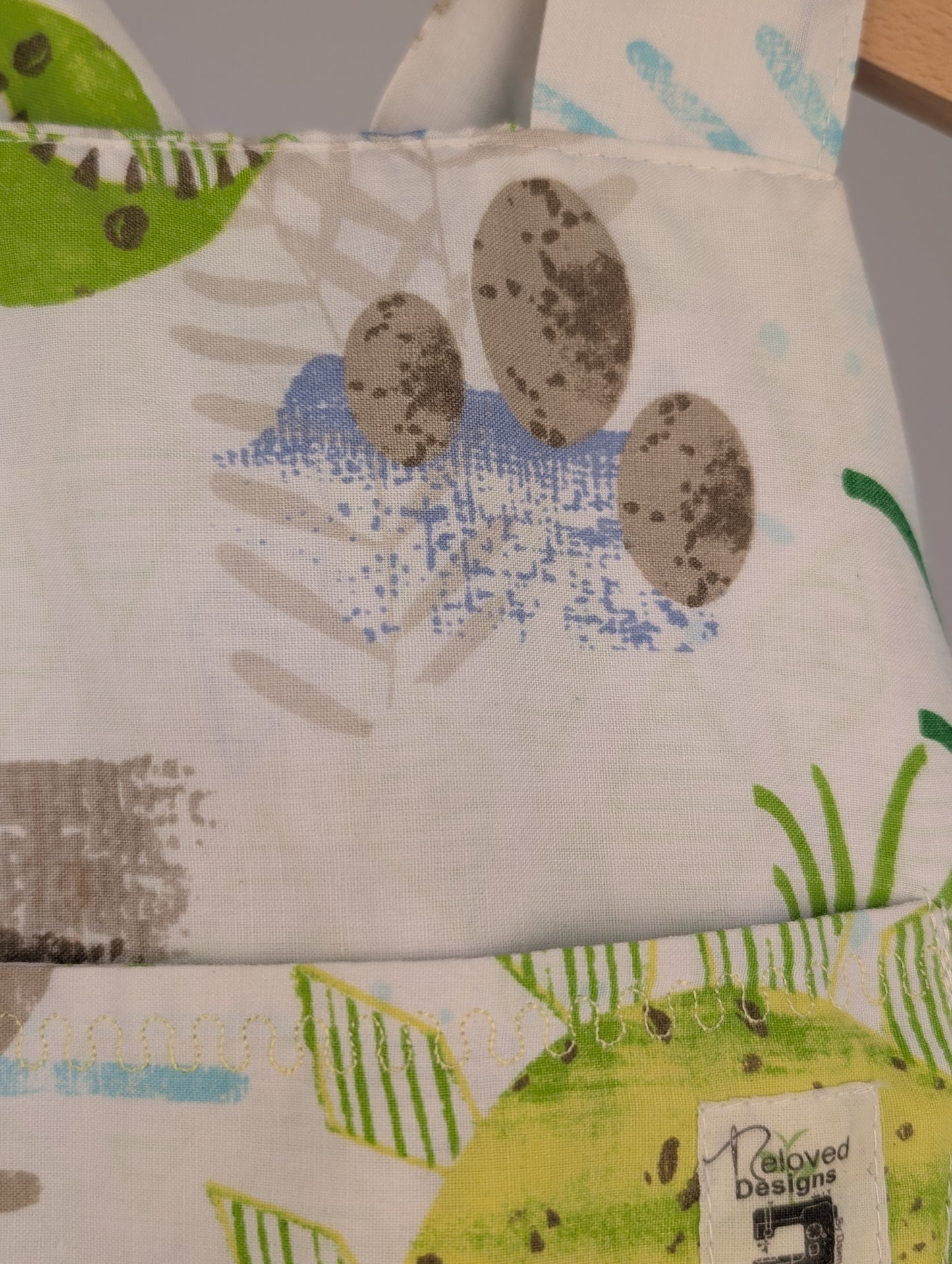 Dinosaur Dungarees, romper,(2-3y)  sustainable children's gift.