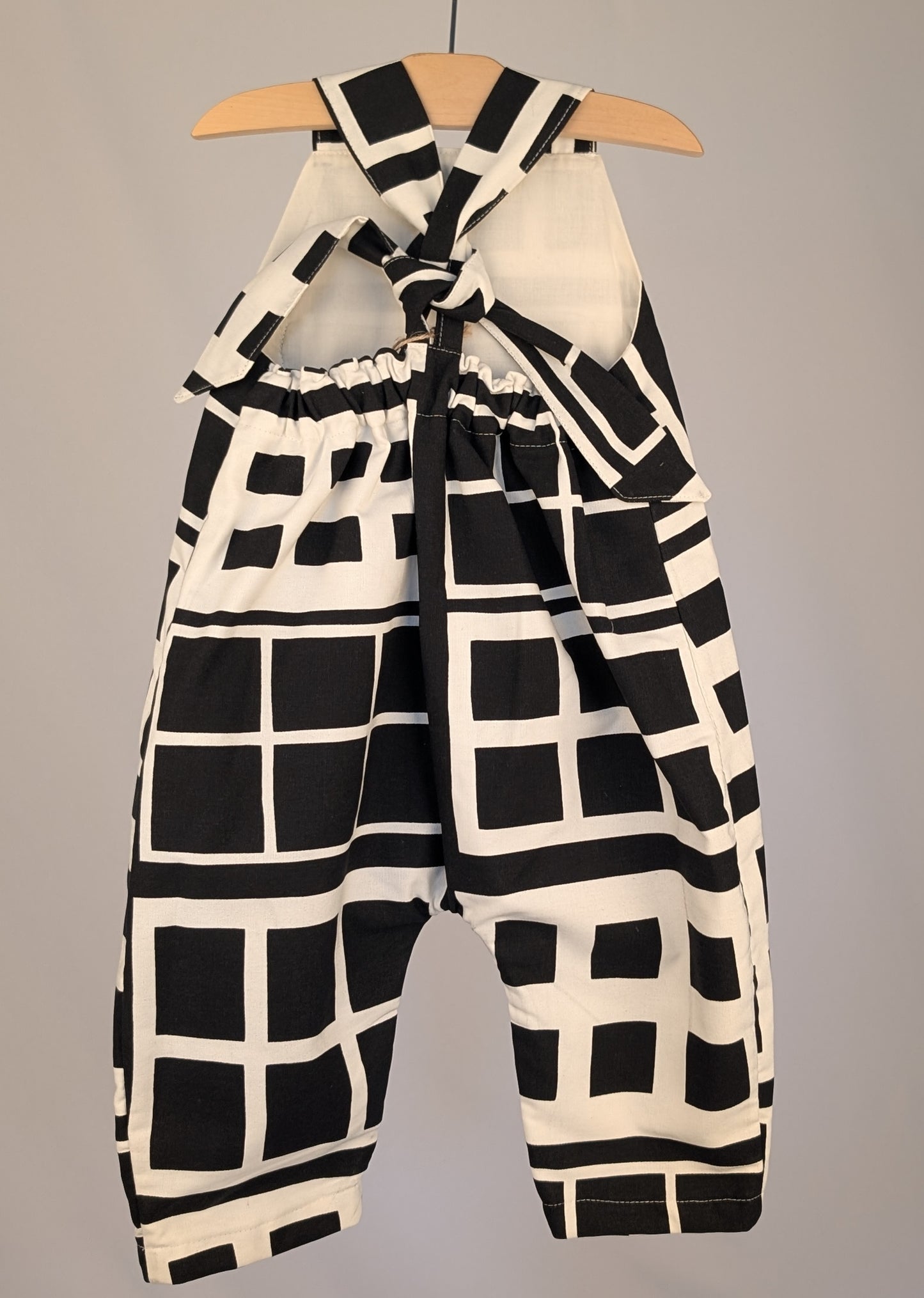 Check Dungarees, romper,(2-3y)  sustainable children's gift.