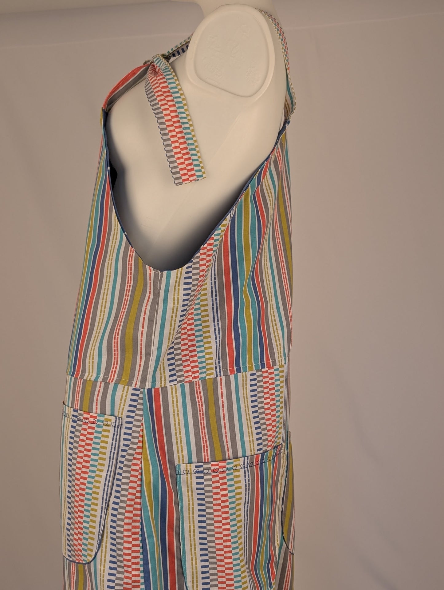 dungarees size 10 multi coloured stripe Dungarees, bright overalls.