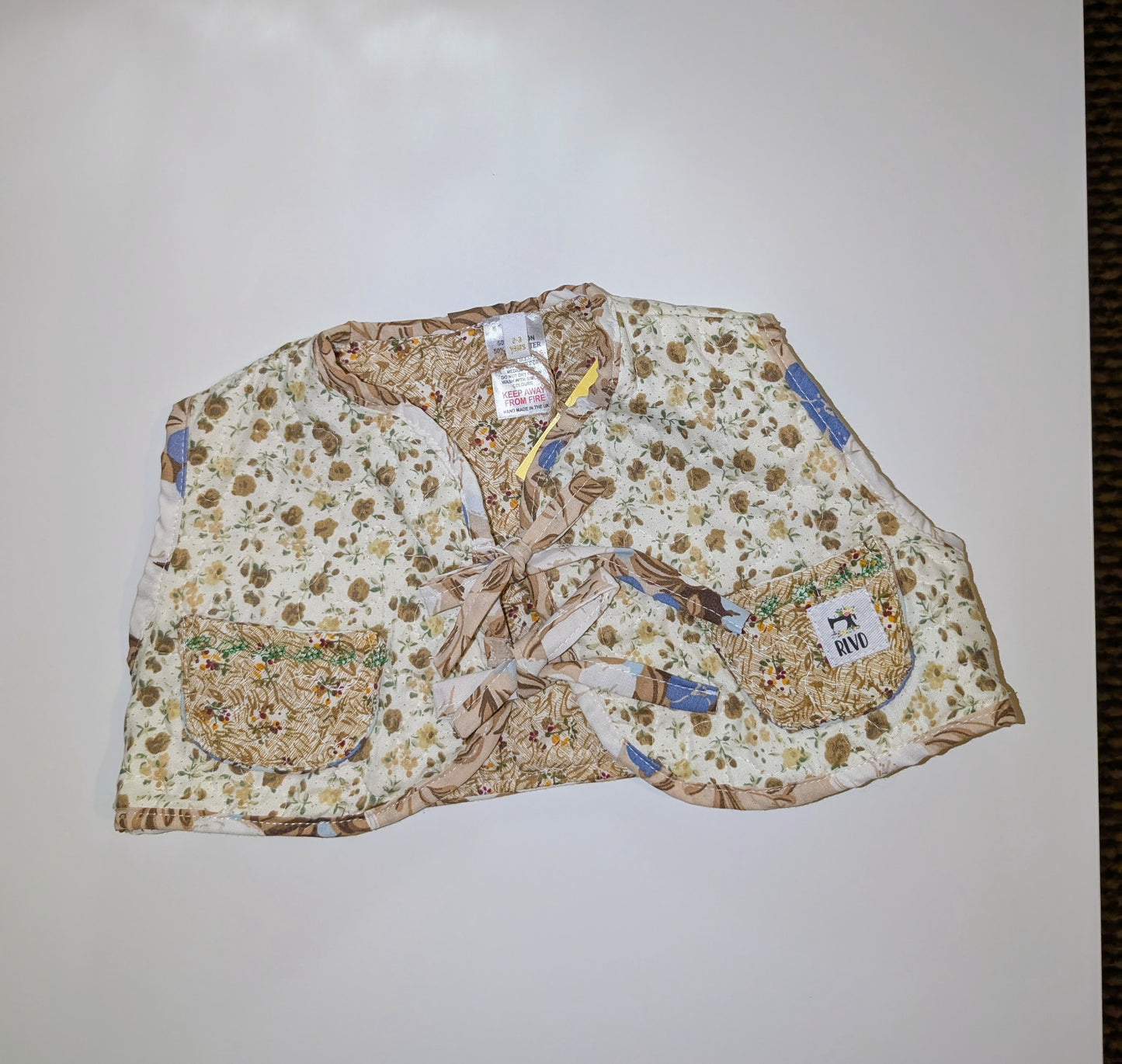 child's quilted gilet-waist coat, age 2-3. reworked babywear.