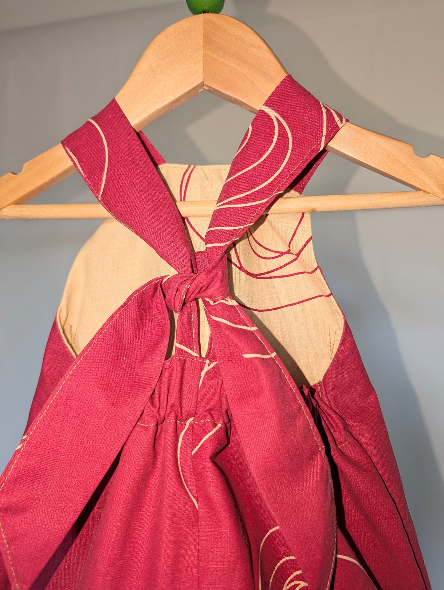 Patterned Pink Baby Dungarees Romper: Upcycled Sustainable Baby Clothing (9-12m)