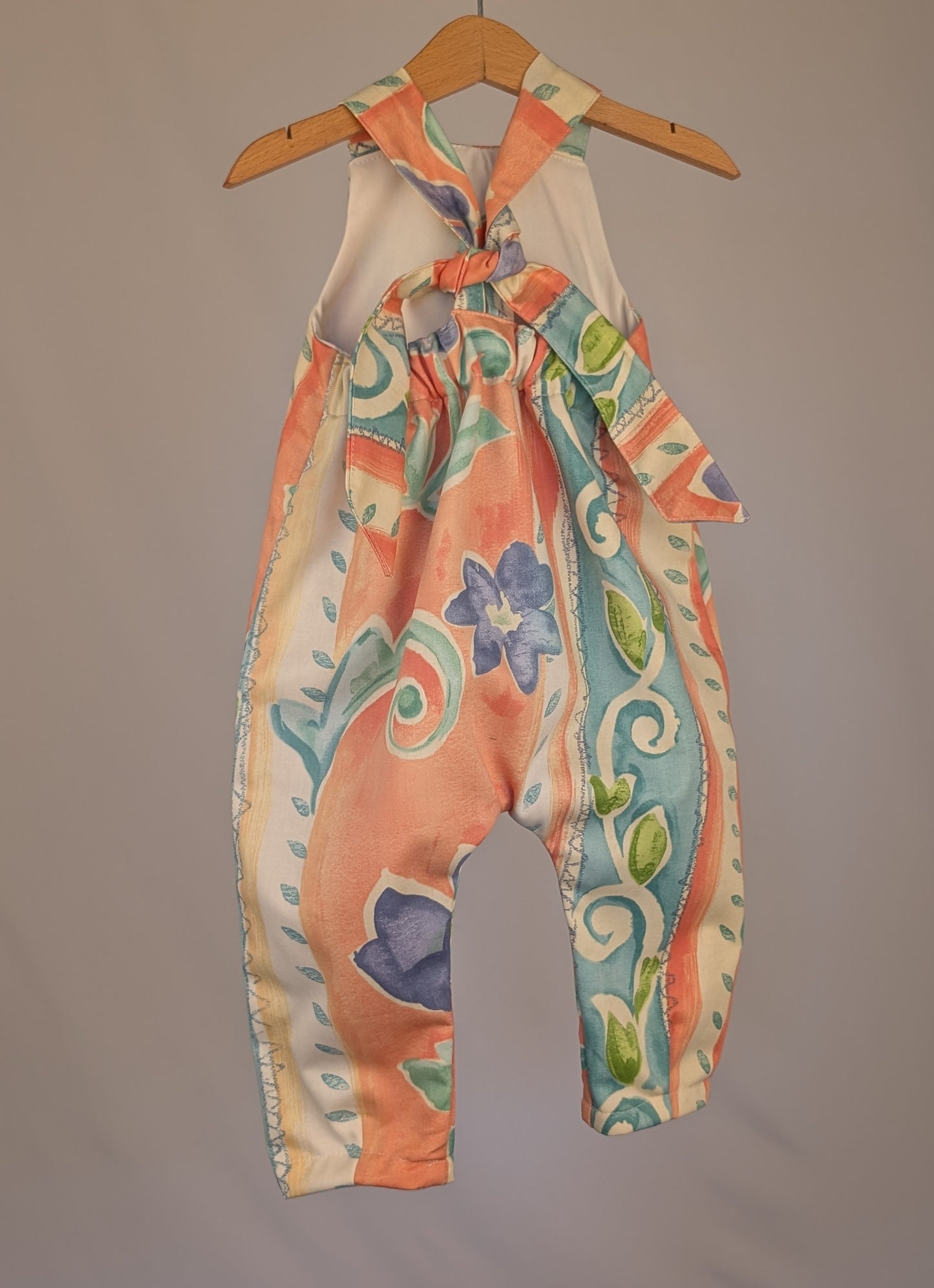 Dungarees,cute vintage tulip romper,(12-18m)  sustainable children's gift.