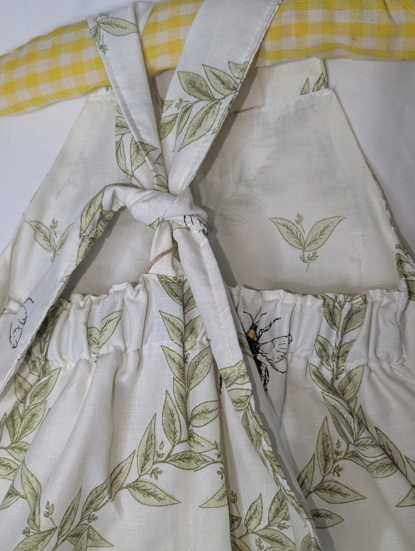 Baby-toddler dungarees-romper-12-18m clothing-child's dungarees-bees print-baby all in one-baby suit-sustainable baby gift.