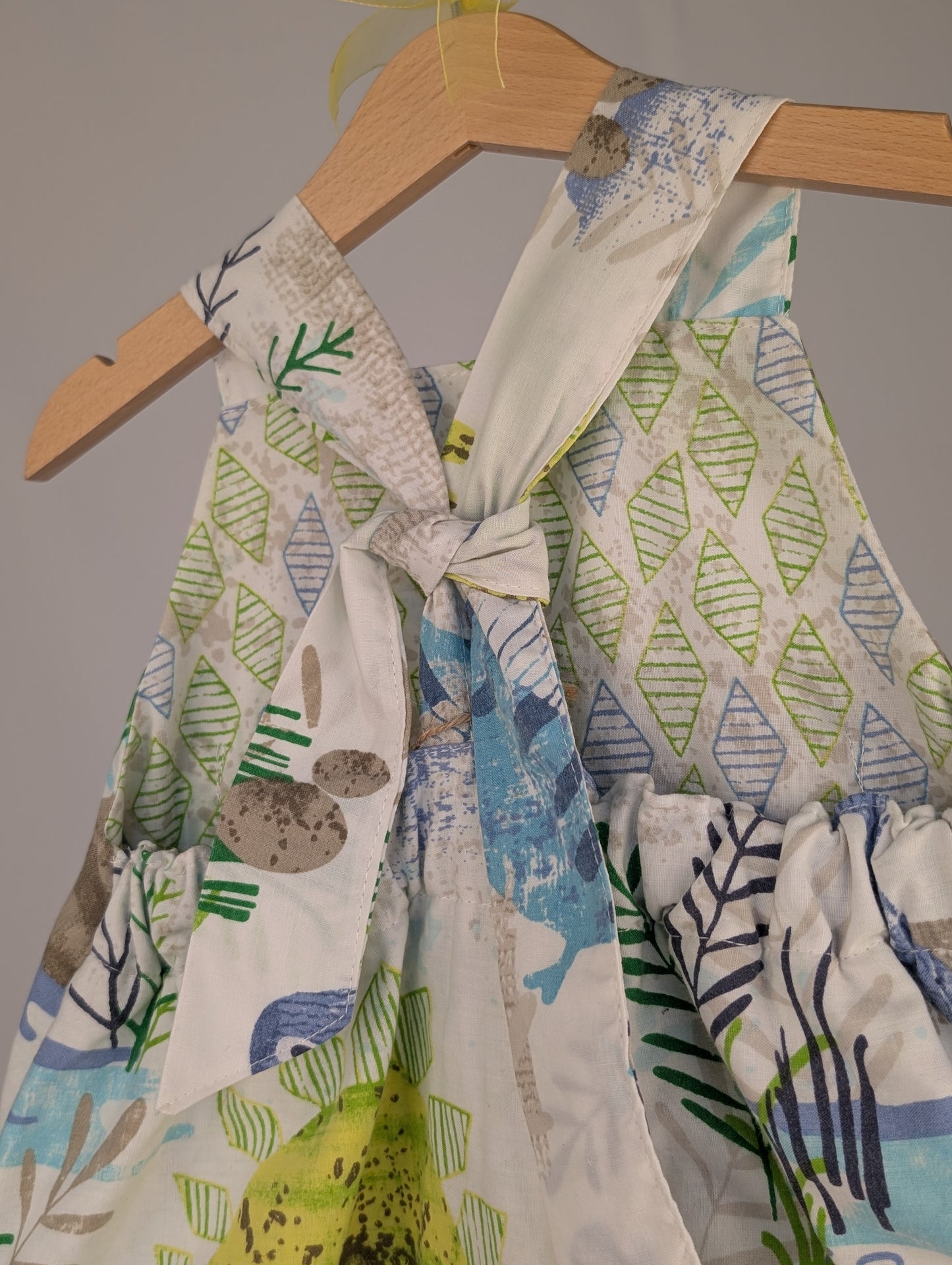 Dinosaur Dungarees, romper,(2-3y)  sustainable children's gift.