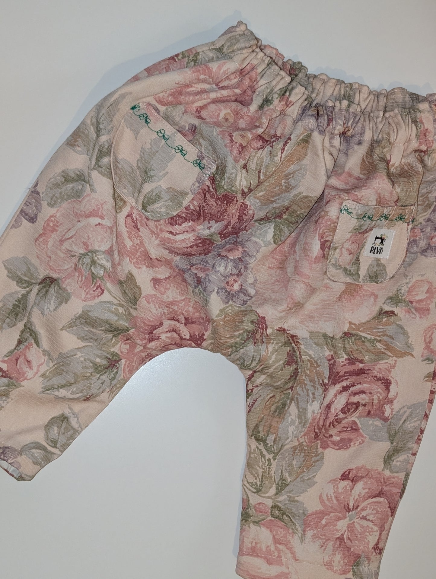 Baby trouser-pants. age 3-6m (vintage rose)
