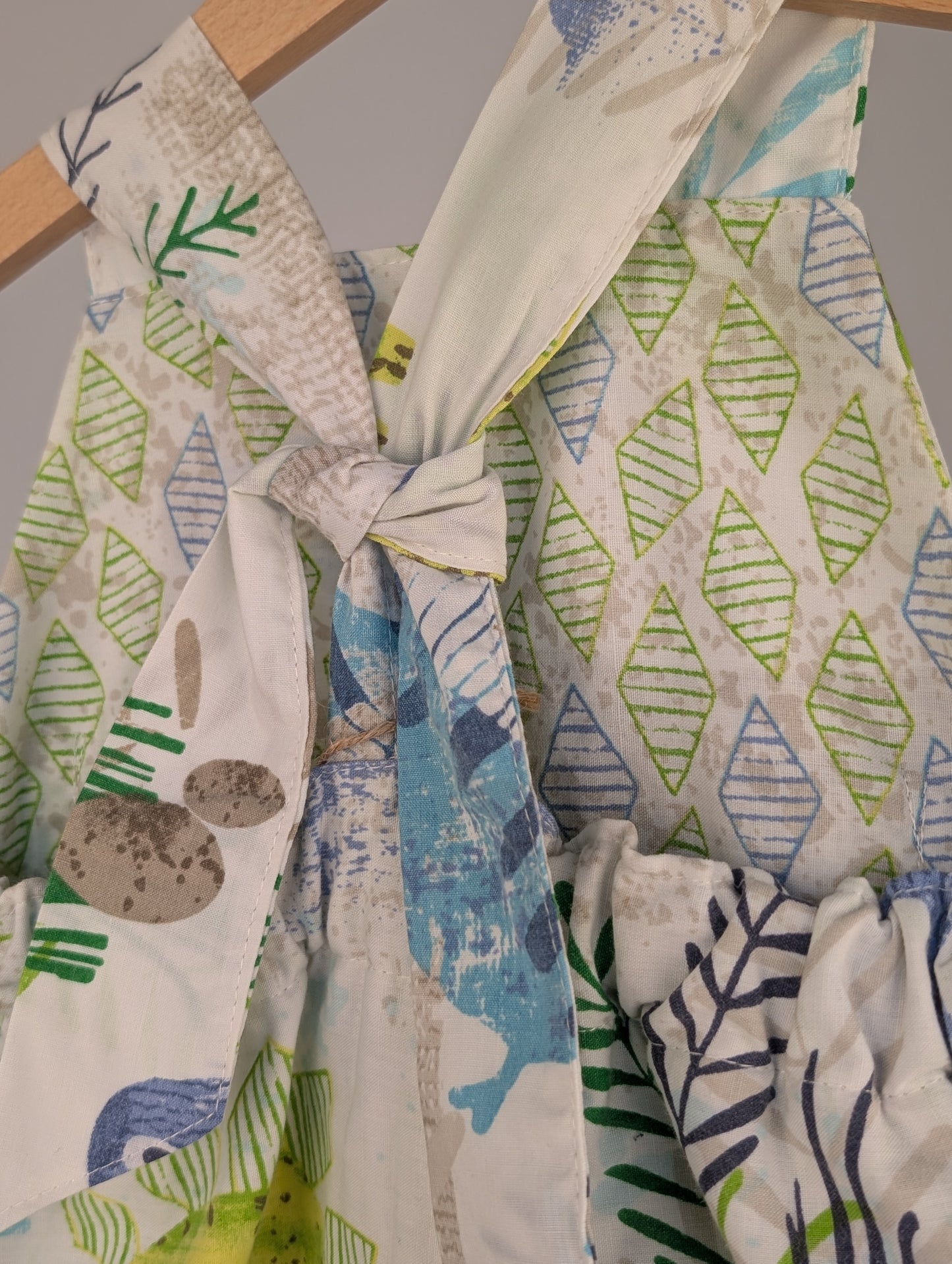 Dinosaur Dungarees, romper,(2-3y)  sustainable children's gift.