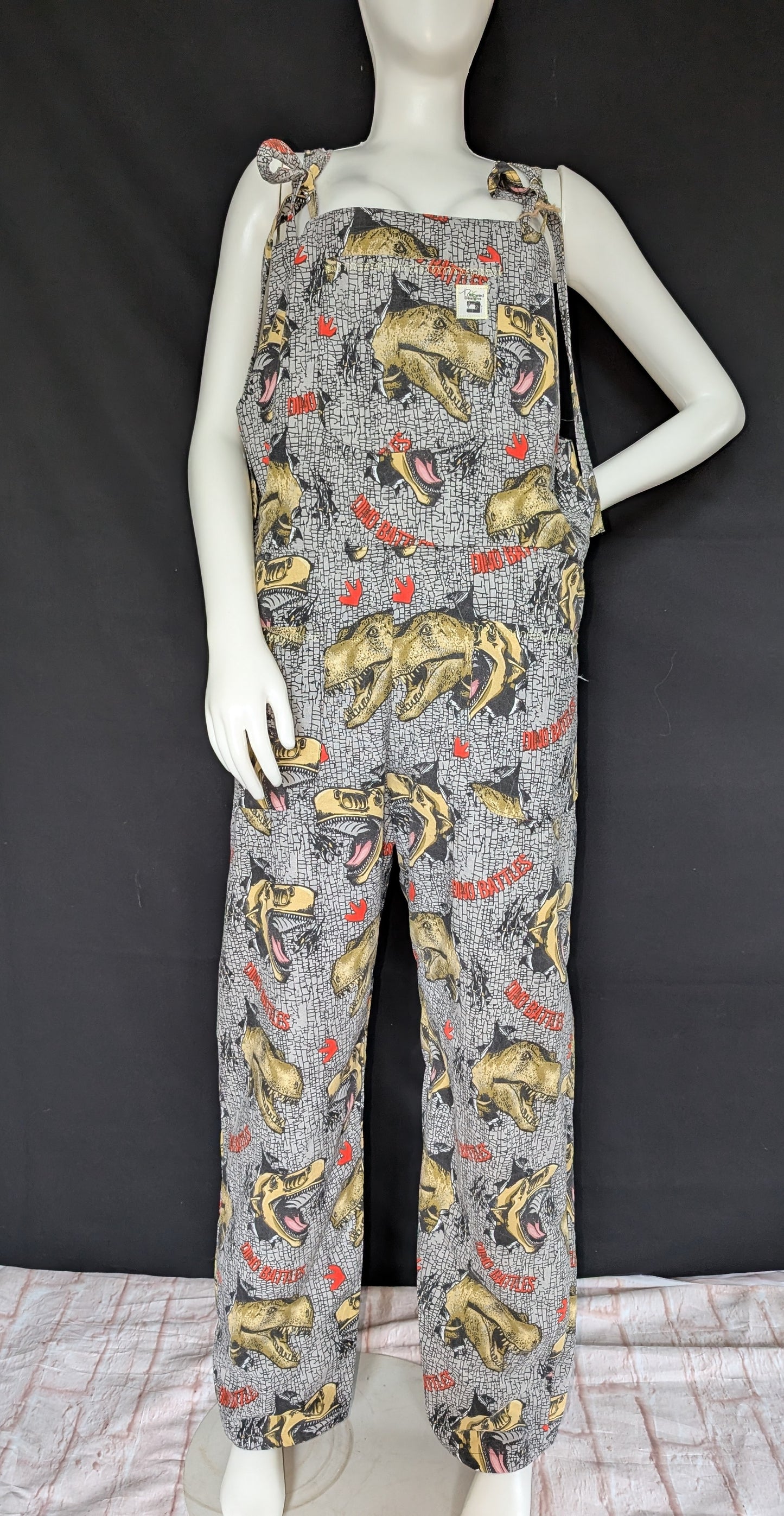 dungarees size 14 , dinosaur print